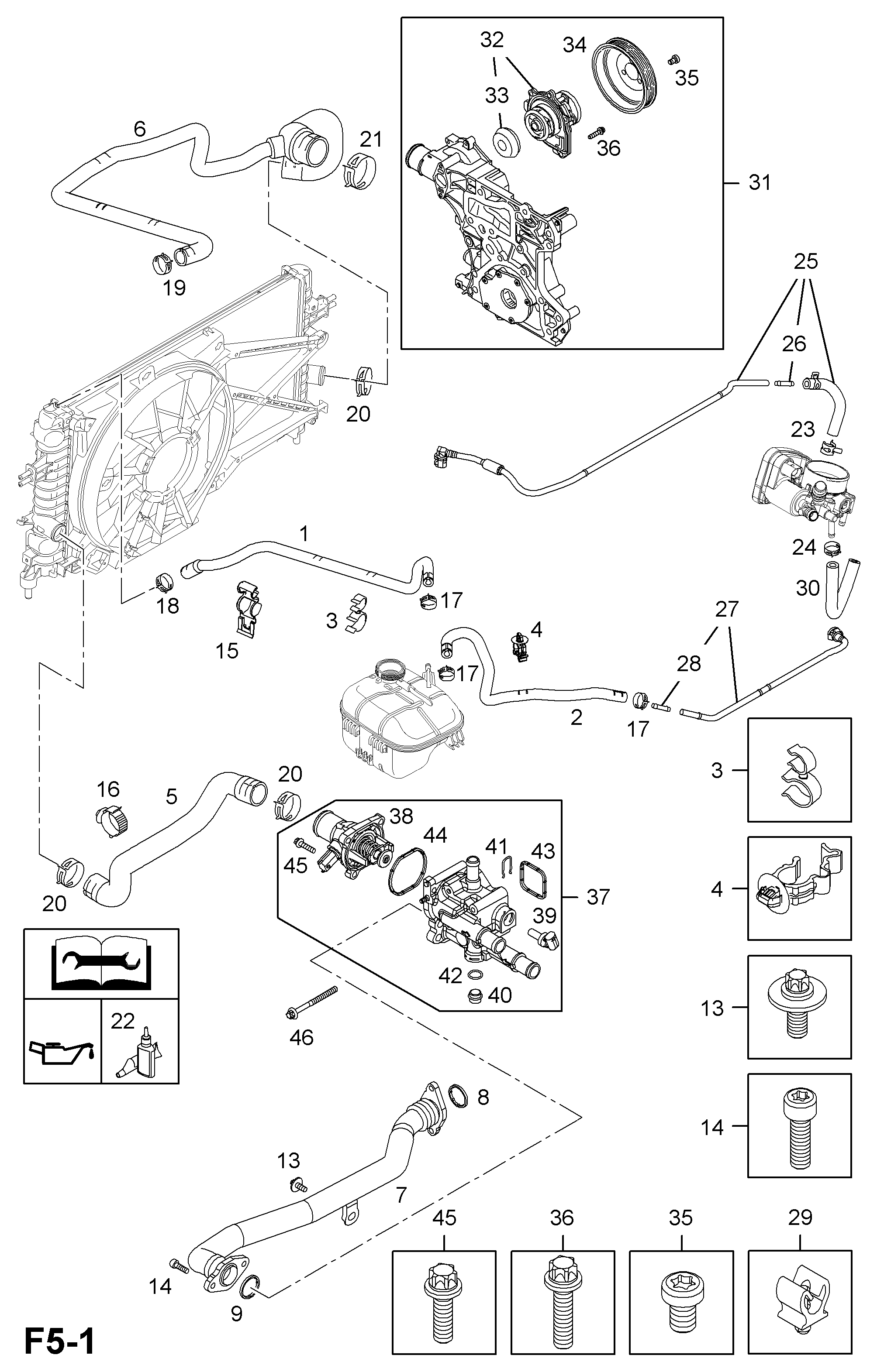 Opel 95524739 - Pompa apa parts5.com