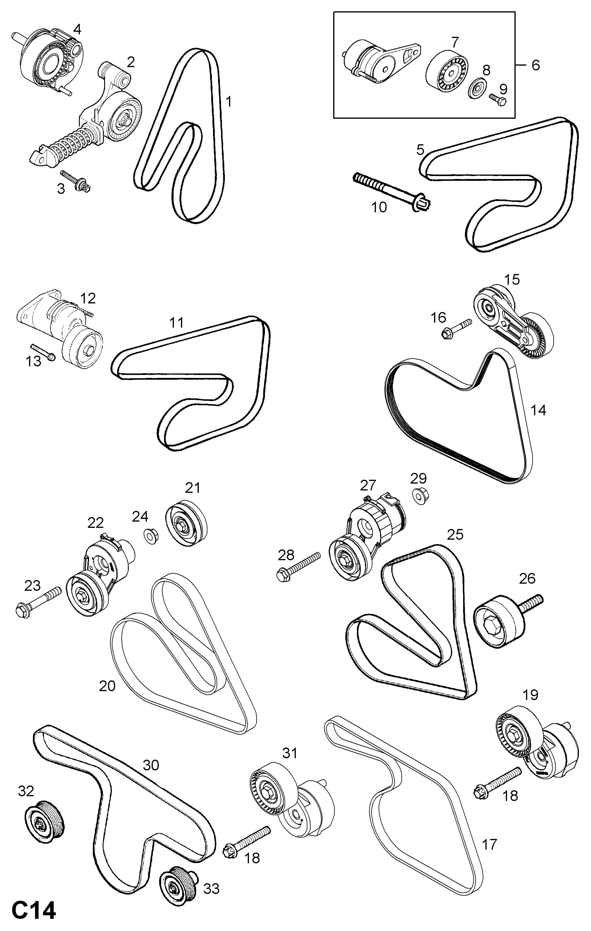 Opel 68 54 427 - Ohjainrulla, moniurahihna parts5.com