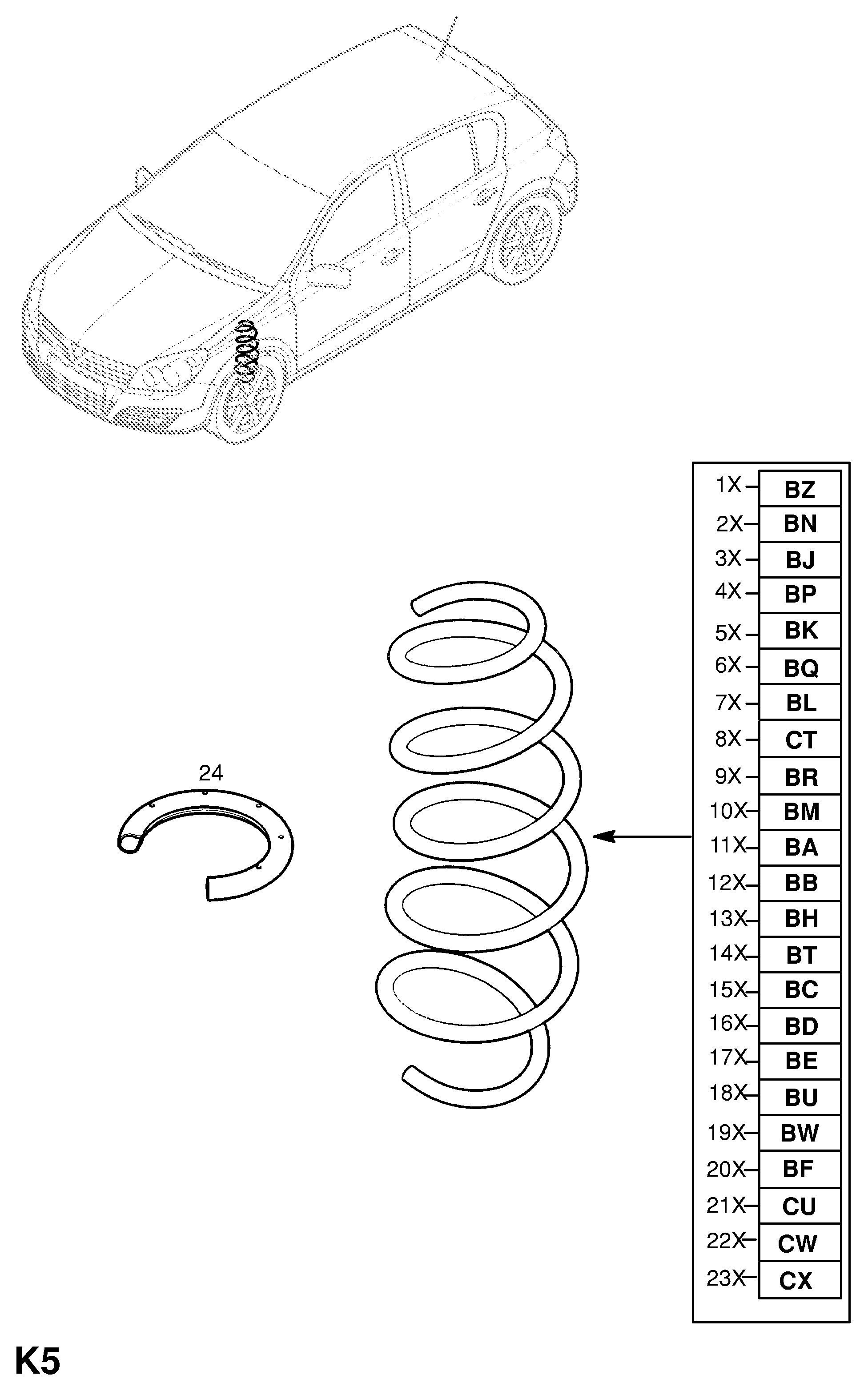 Opel 312 302 - Coil Spring parts5.com