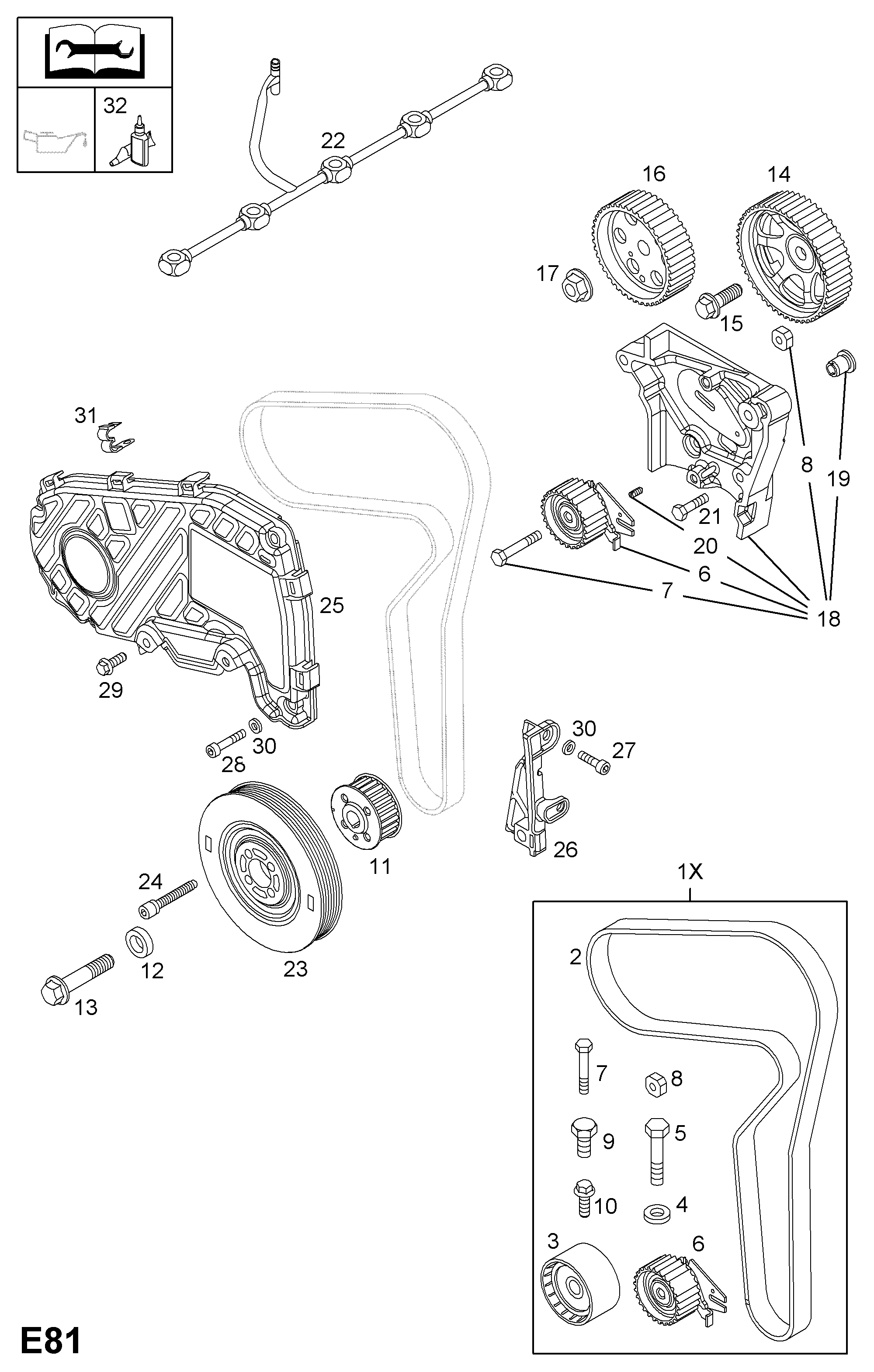 Vauxhall 5636743 - Hammashihnasarja parts5.com