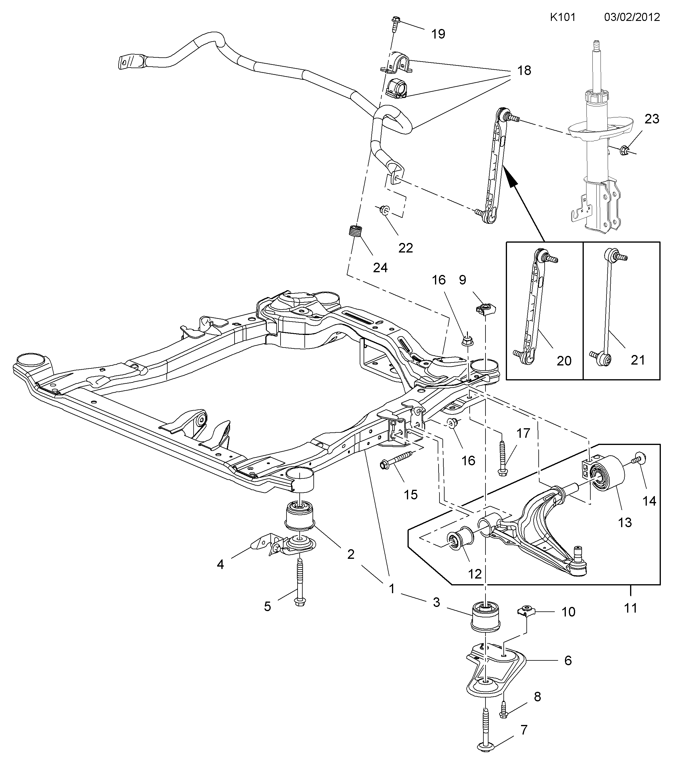 Opel 352510* - Lengőkar, kerékfelfüggesztés parts5.com