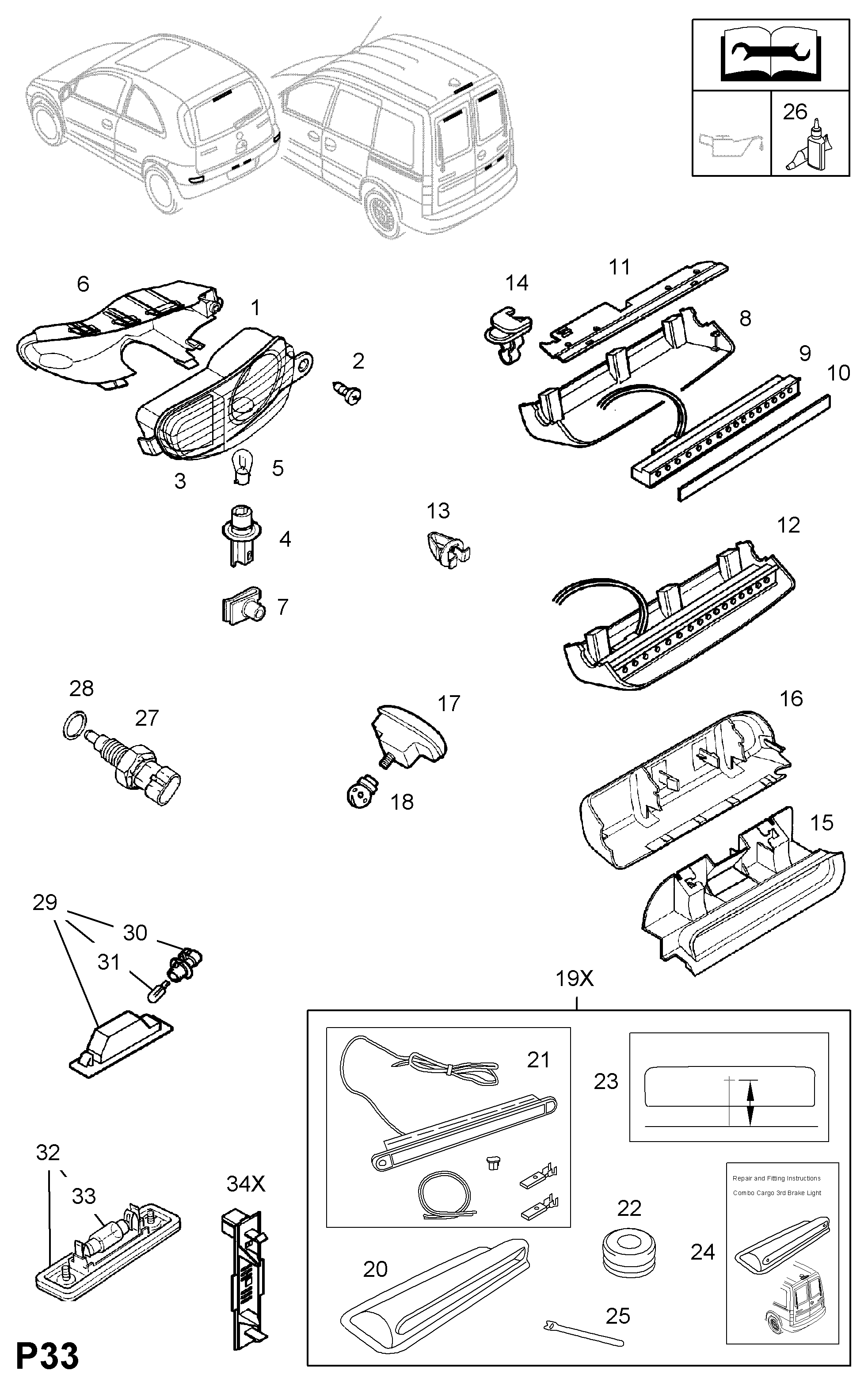 Opel 20 98 201 - Izzó, műszerfal-világítás parts5.com