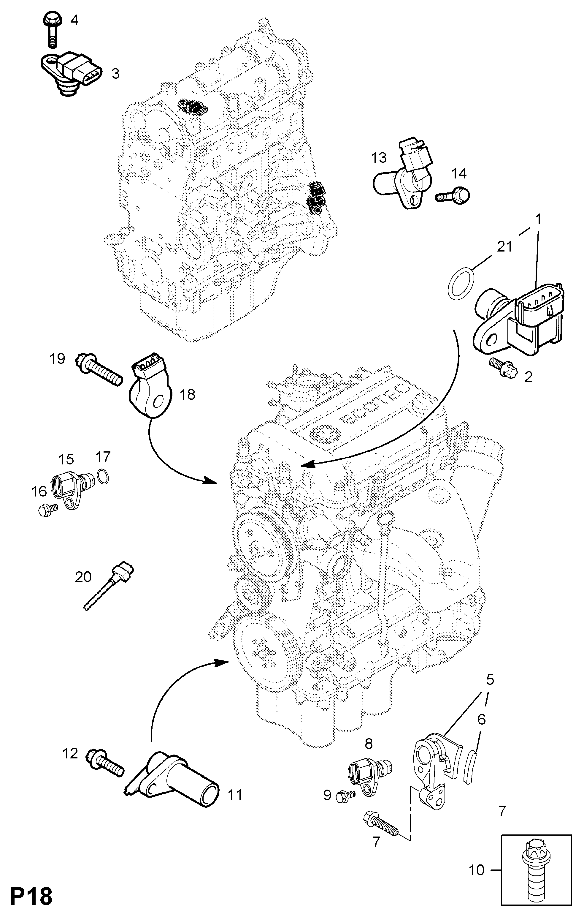 Opel 62 35 645 - Sensor, crankshaft pulse parts5.com