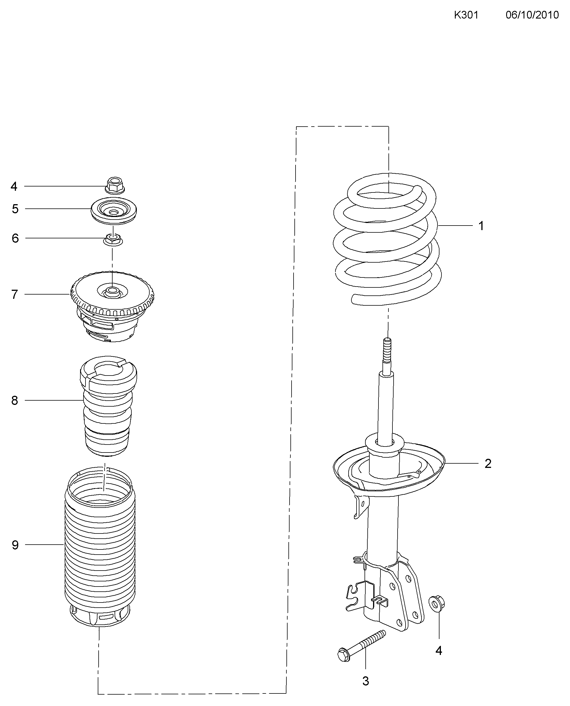 Vauxhall 4422830 - Capac protectie / Burduf, amortizor parts5.com