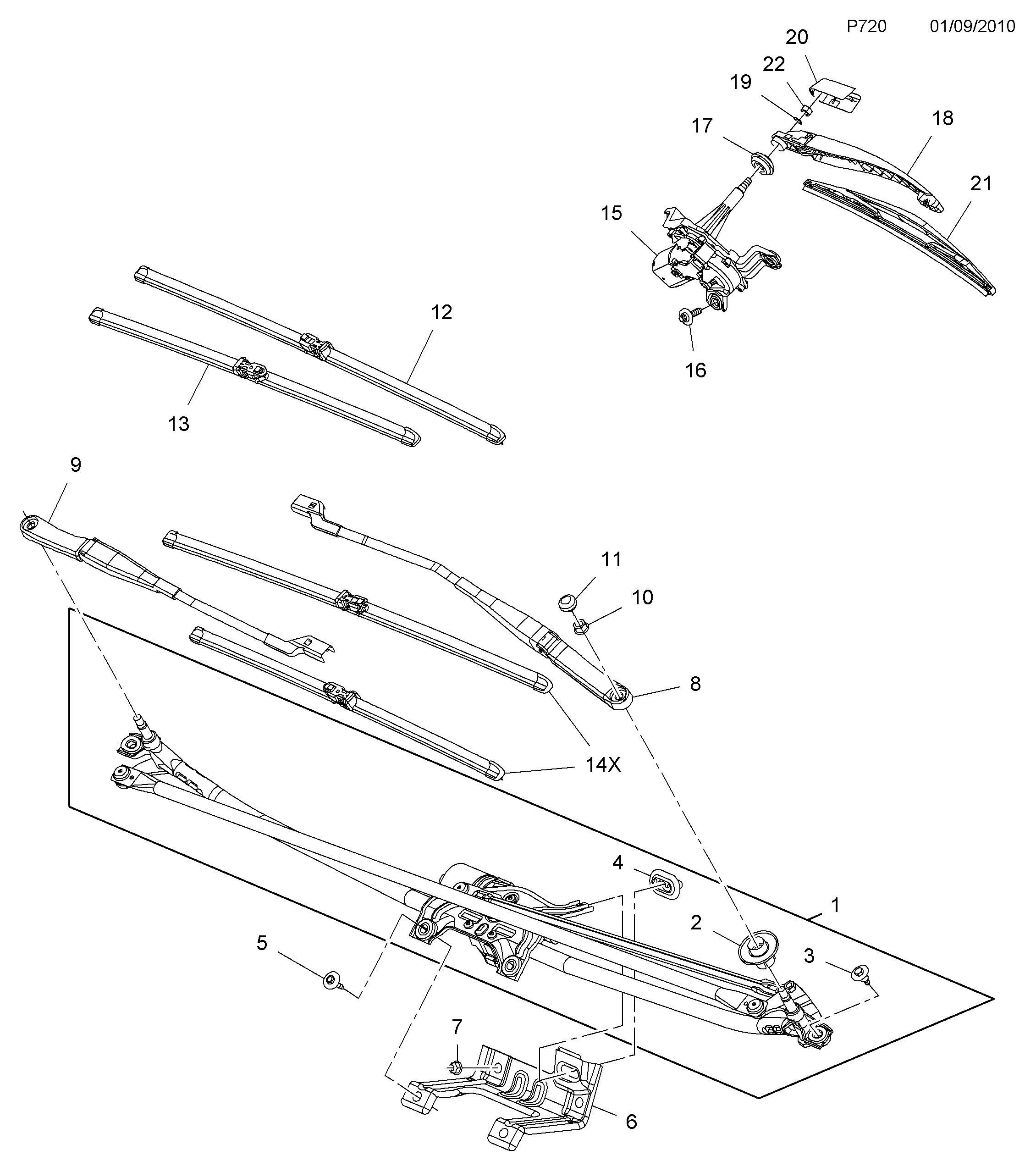 Opel 1 272 022 - Wischblatt parts5.com