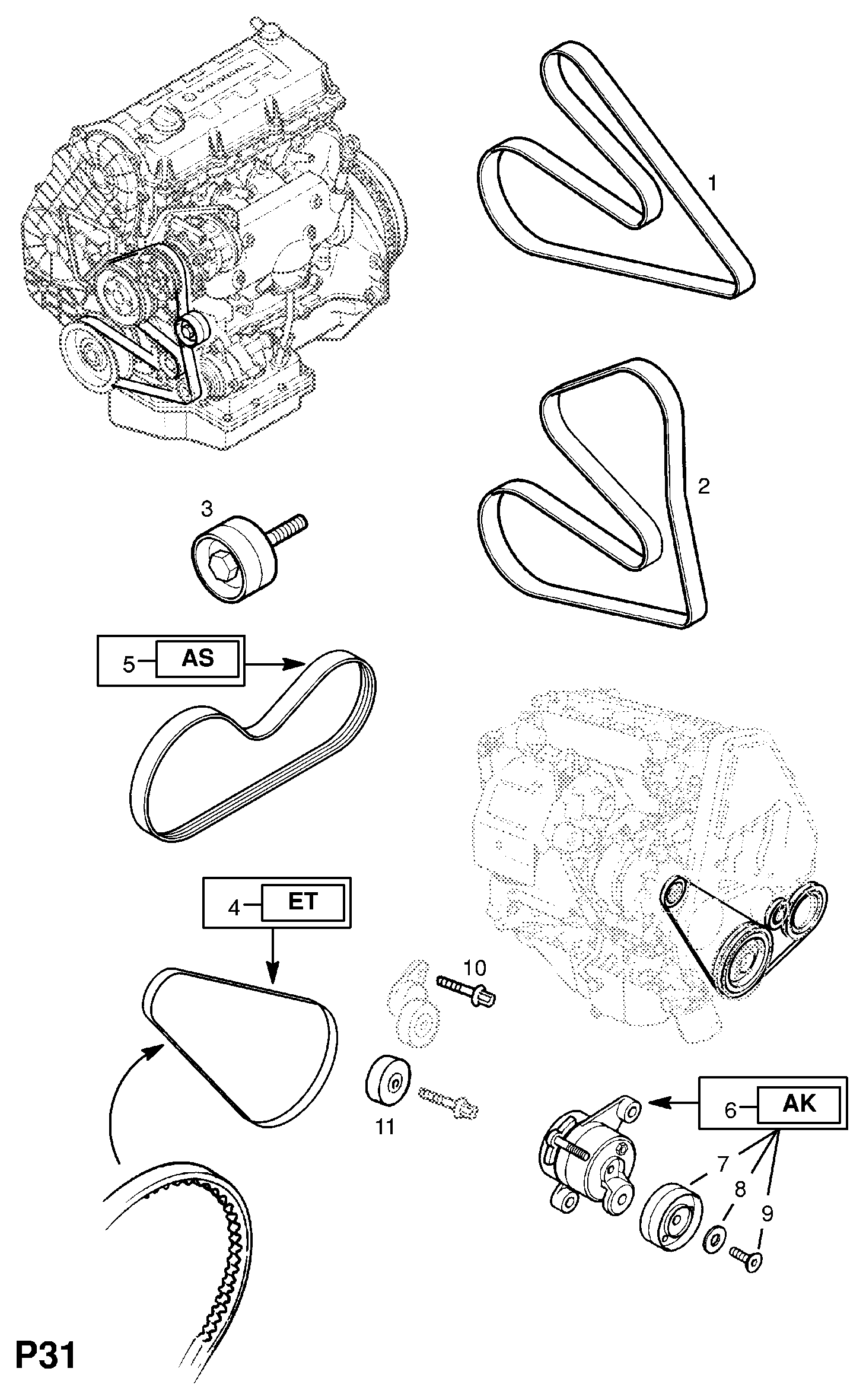 Vauxhall 1854421 - Ohjainrulla, moniurahihna parts5.com