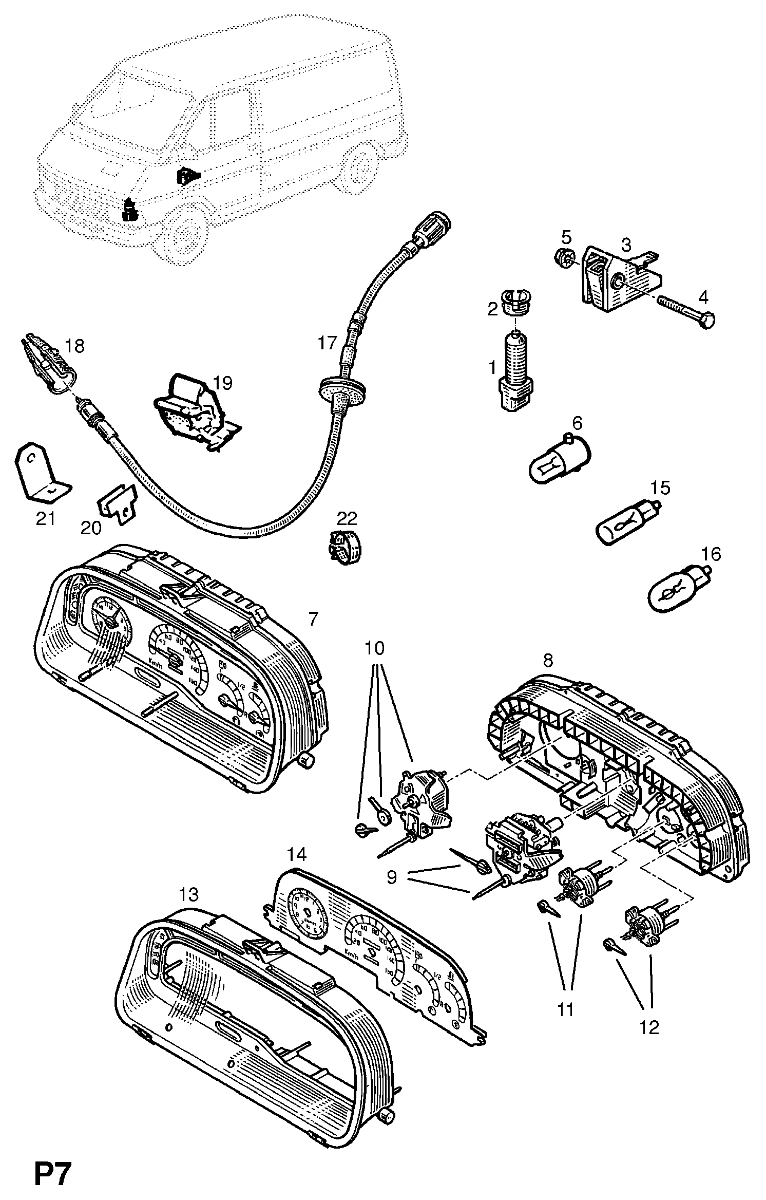 Vauxhall 20 98 129 - Żarówka, światło do czytania parts5.com