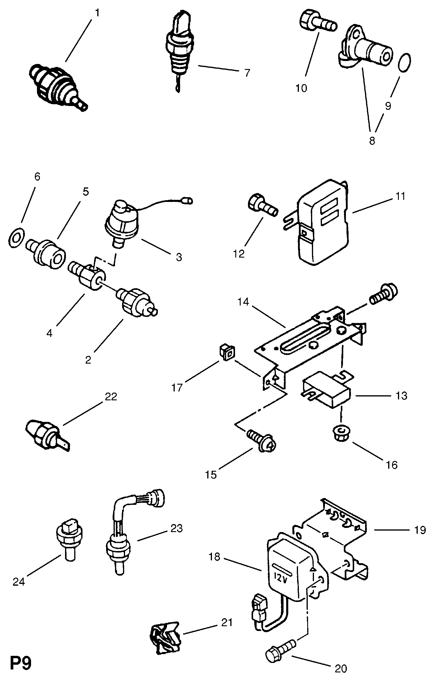 Vauxhall 1252567 - Sensor, Öldruck parts5.com