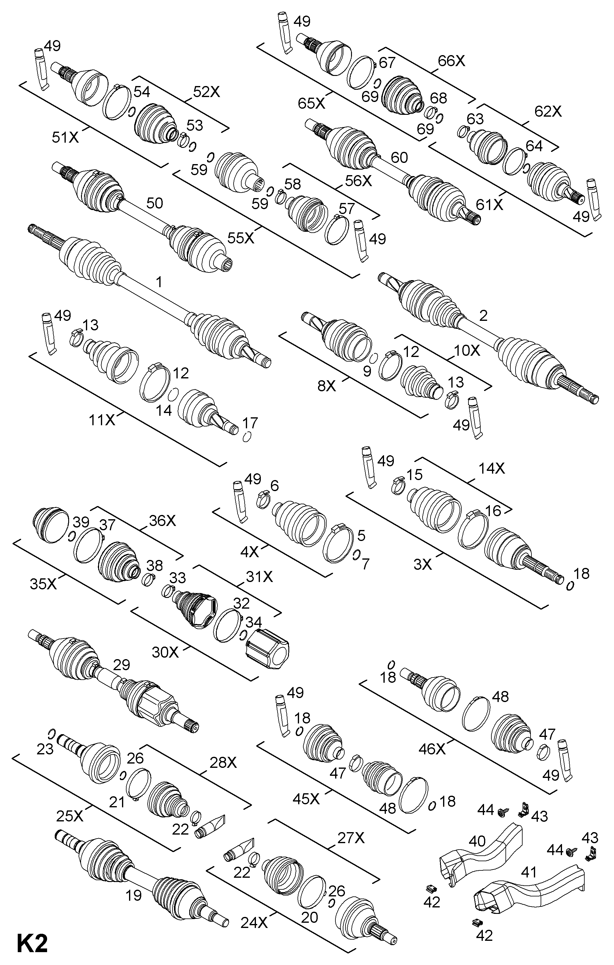 Opel 1603233 - Set articulatie, planetara parts5.com