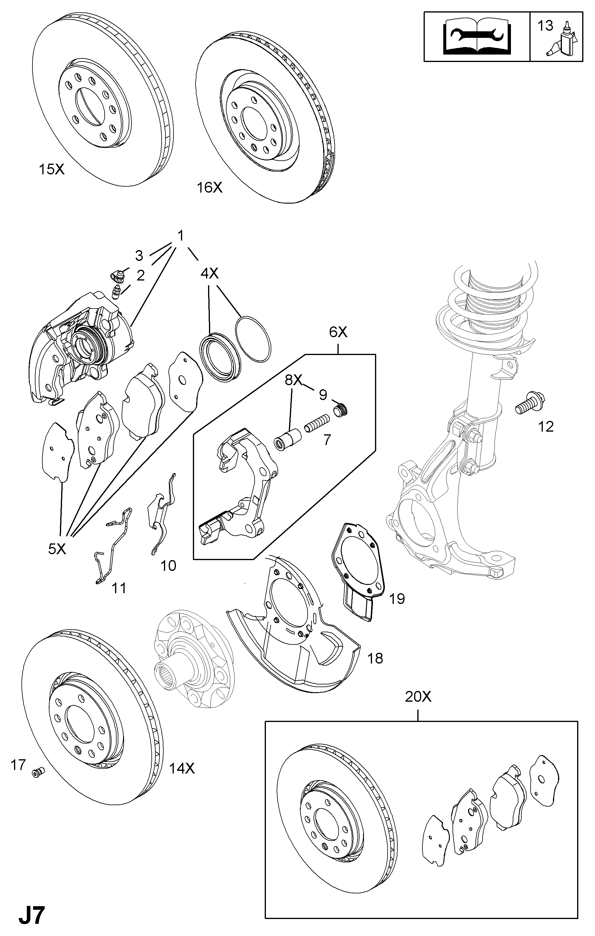 FORD 1605096 - Repair Kit, brake caliper parts5.com