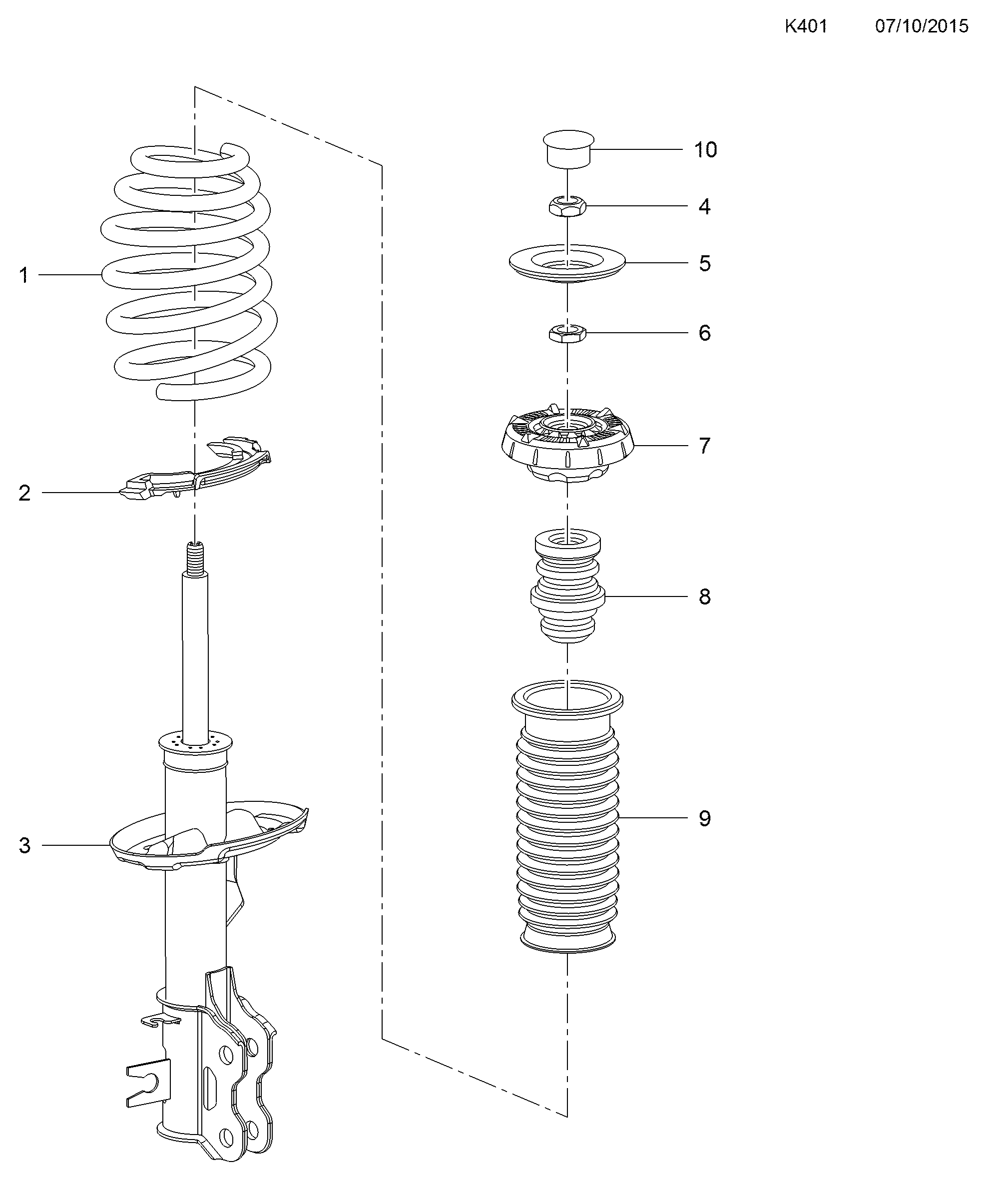 Opel 3 44 834 - Lożisko prużnej vzpery parts5.com