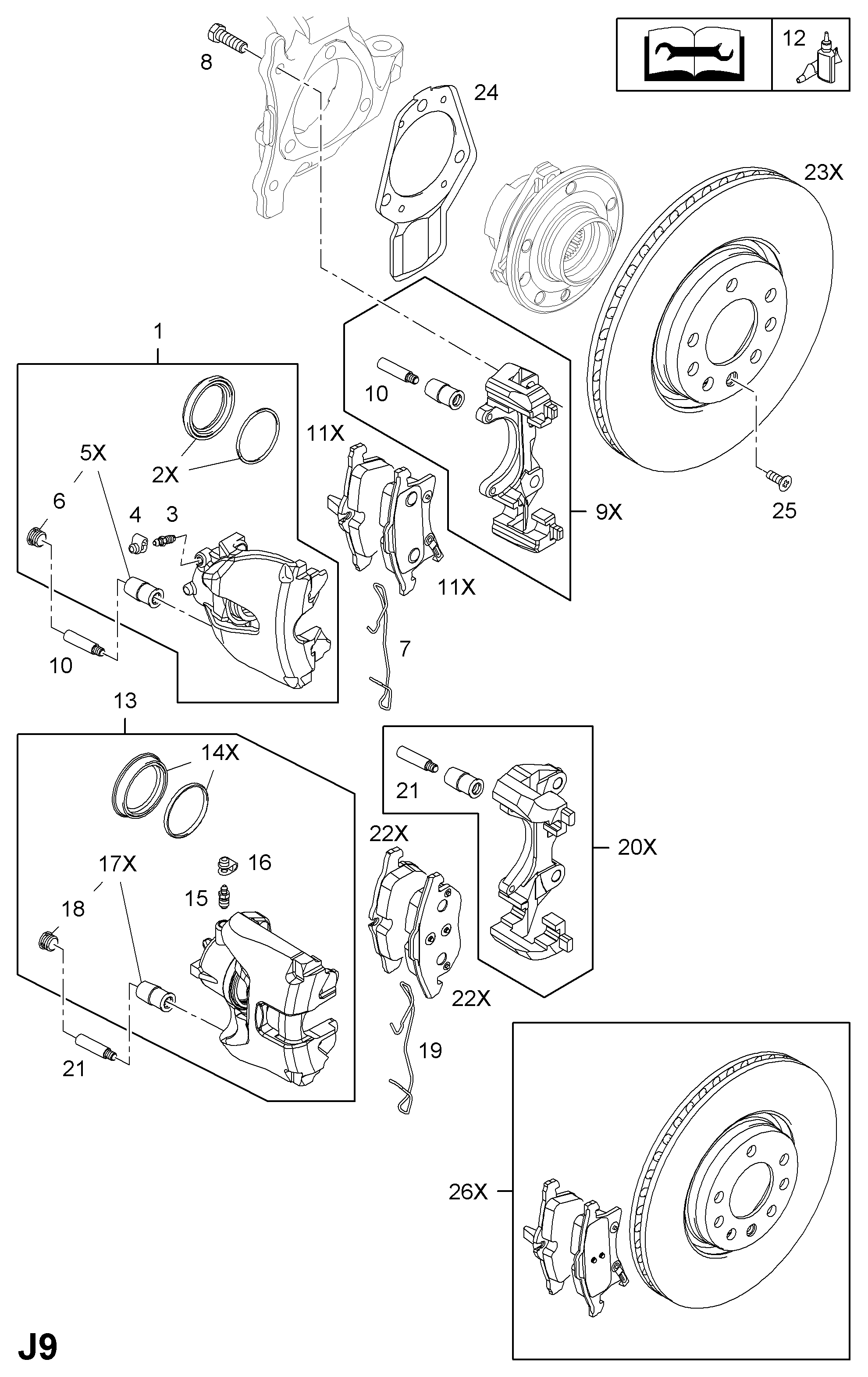 Opel 16 05 923 - Tamir seti, fren kaliperi parts5.com