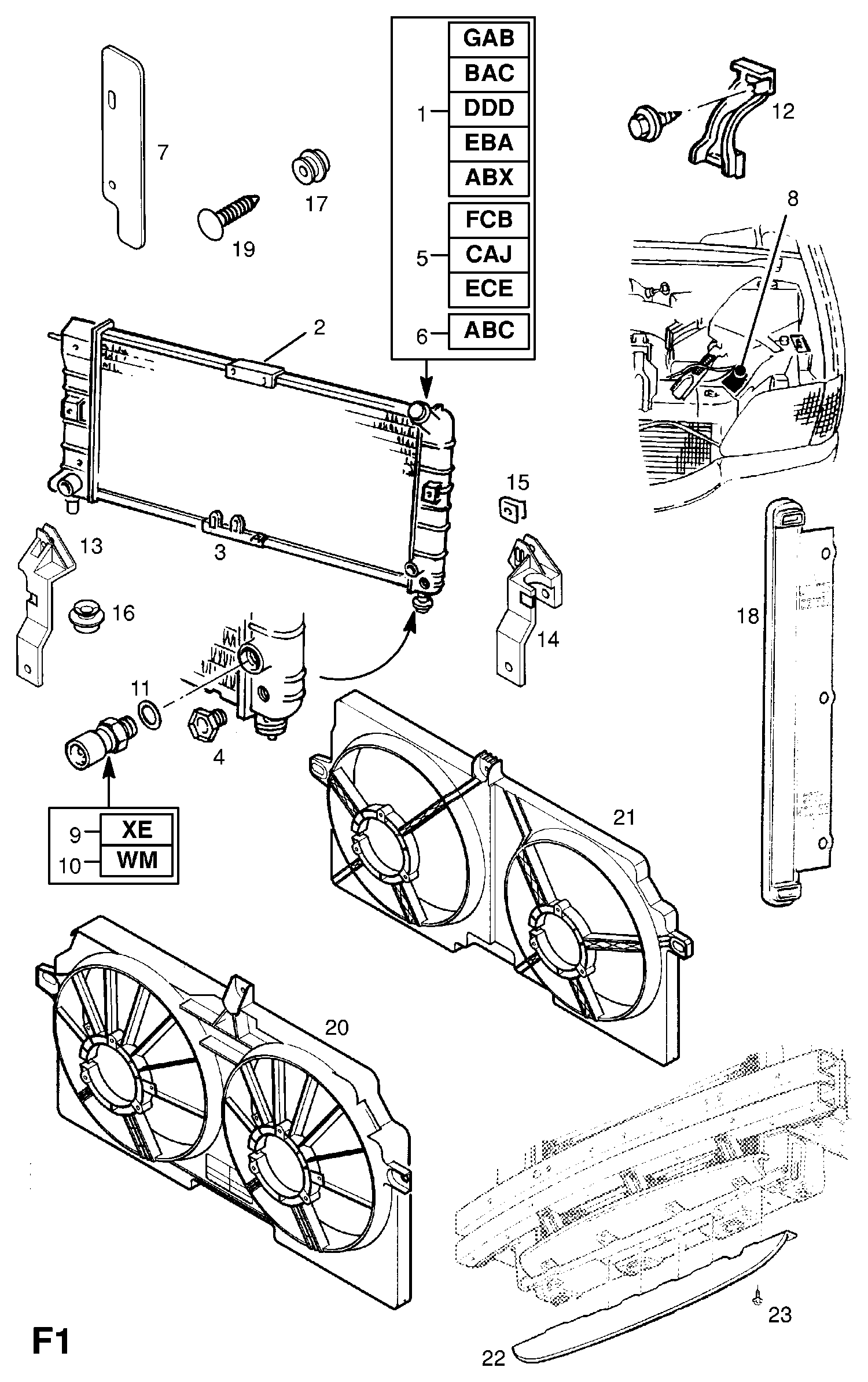 Opel 1341 400 - Simering, termocupla parts5.com