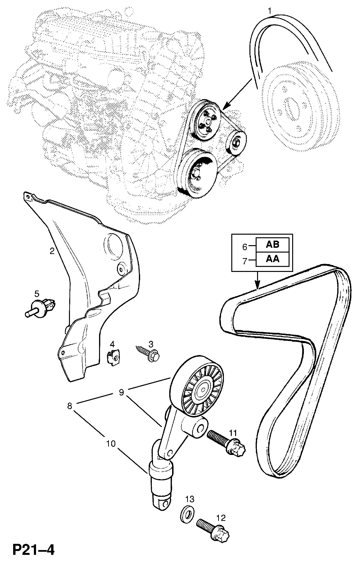 Vauxhall 13 40 625 - Ιμάντας poly-V parts5.com