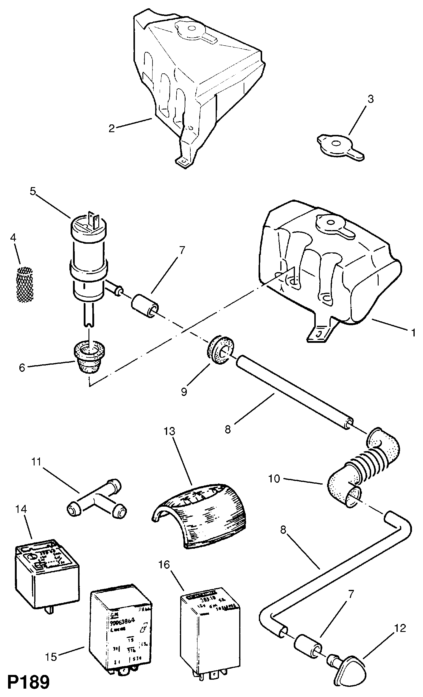 Opel 12 38 550 - Ρελέ, διάστημα καθαρισμού και πλύσης parts5.com