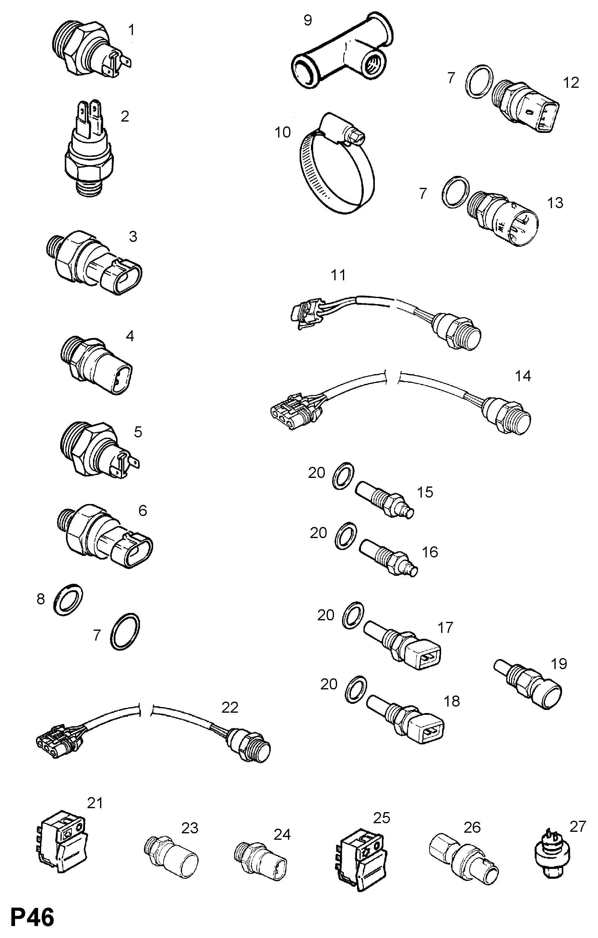 Opel 13 42 568 - Tunnistin, jäähdytysnesteen lämpötila parts5.com