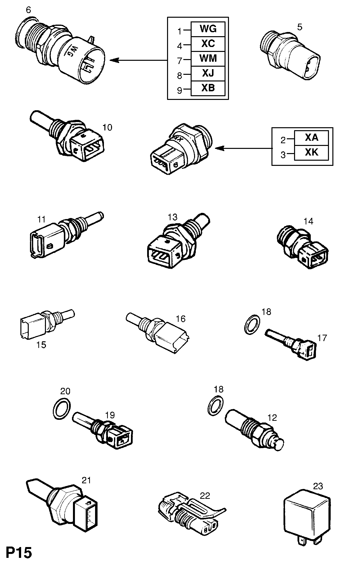 Opel 1338454 - Sensor, Kühlmitteltemperatur parts5.com