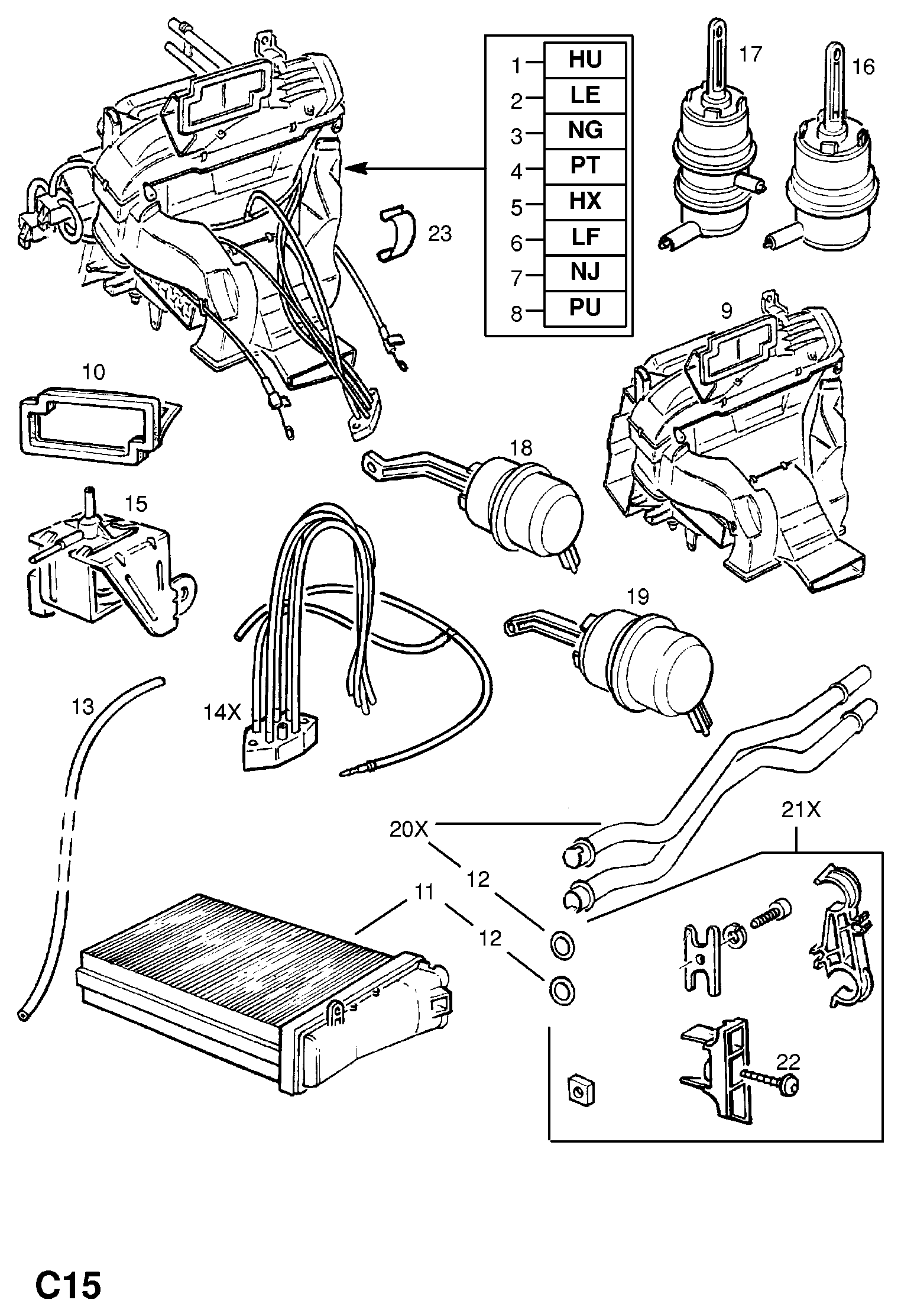 Opel 16 18 026 - Výměník tepla, vnitřní vytápění parts5.com