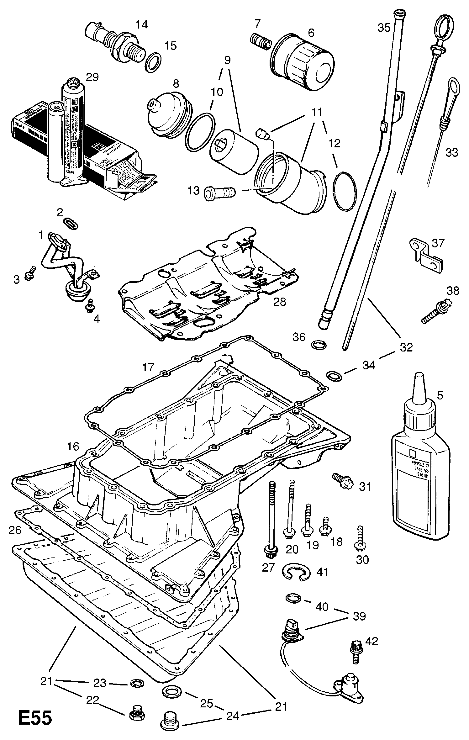 Opel 650308 - Filtru ulei parts5.com