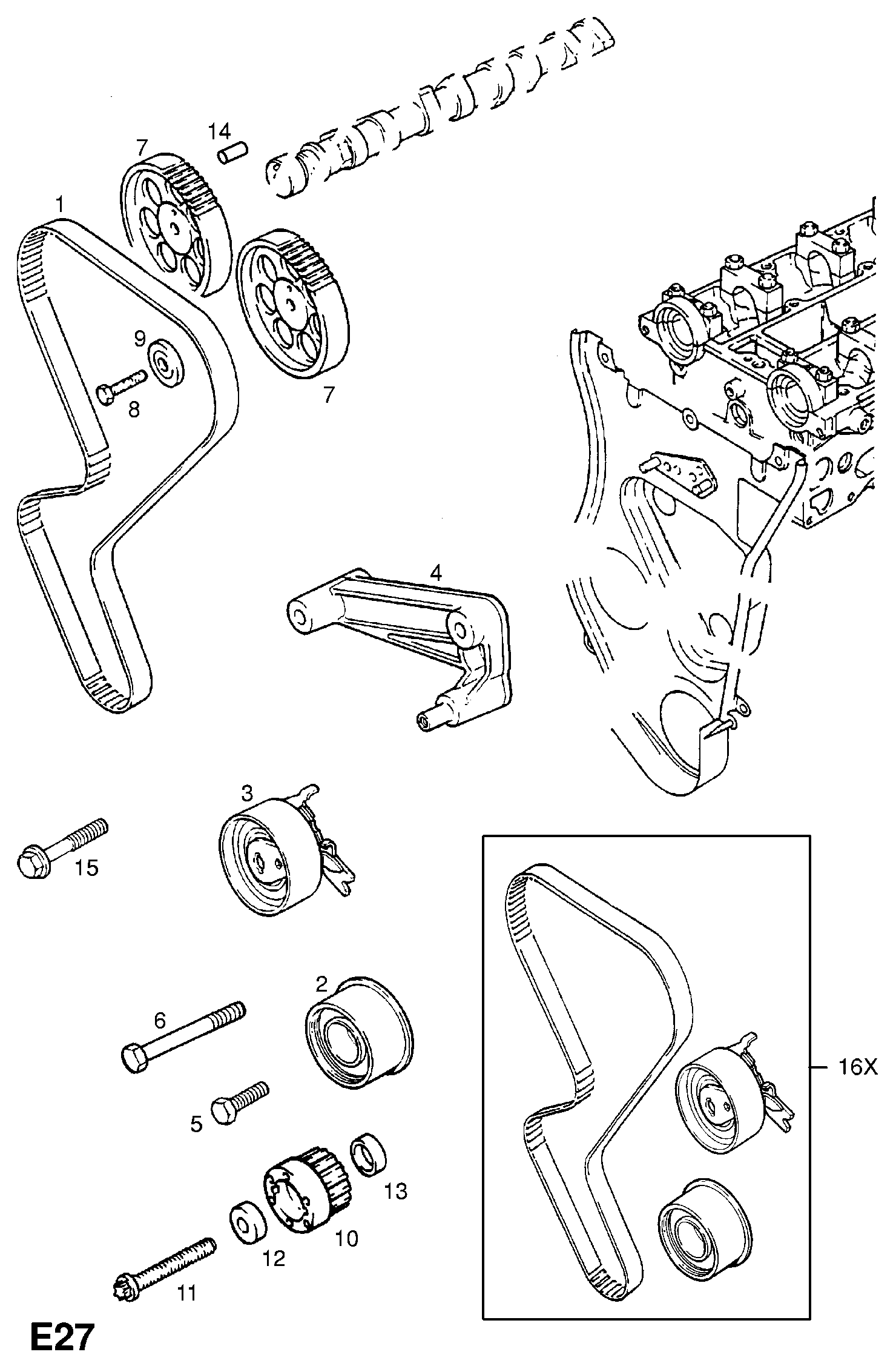 Vauxhall 63 64 15 - Set curea de distributie parts5.com