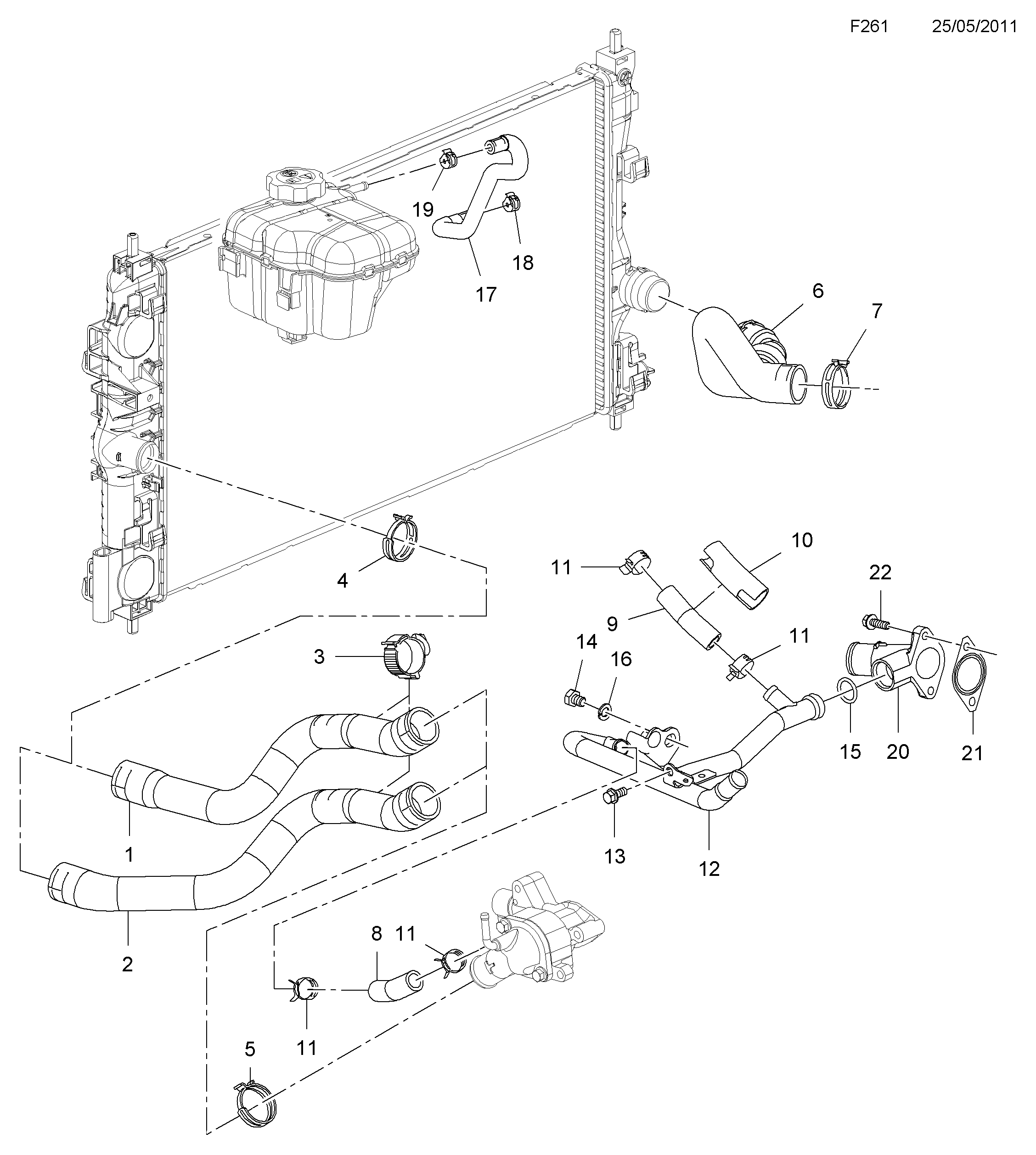 FORD 1338035 - Termostat, chladivo parts5.com