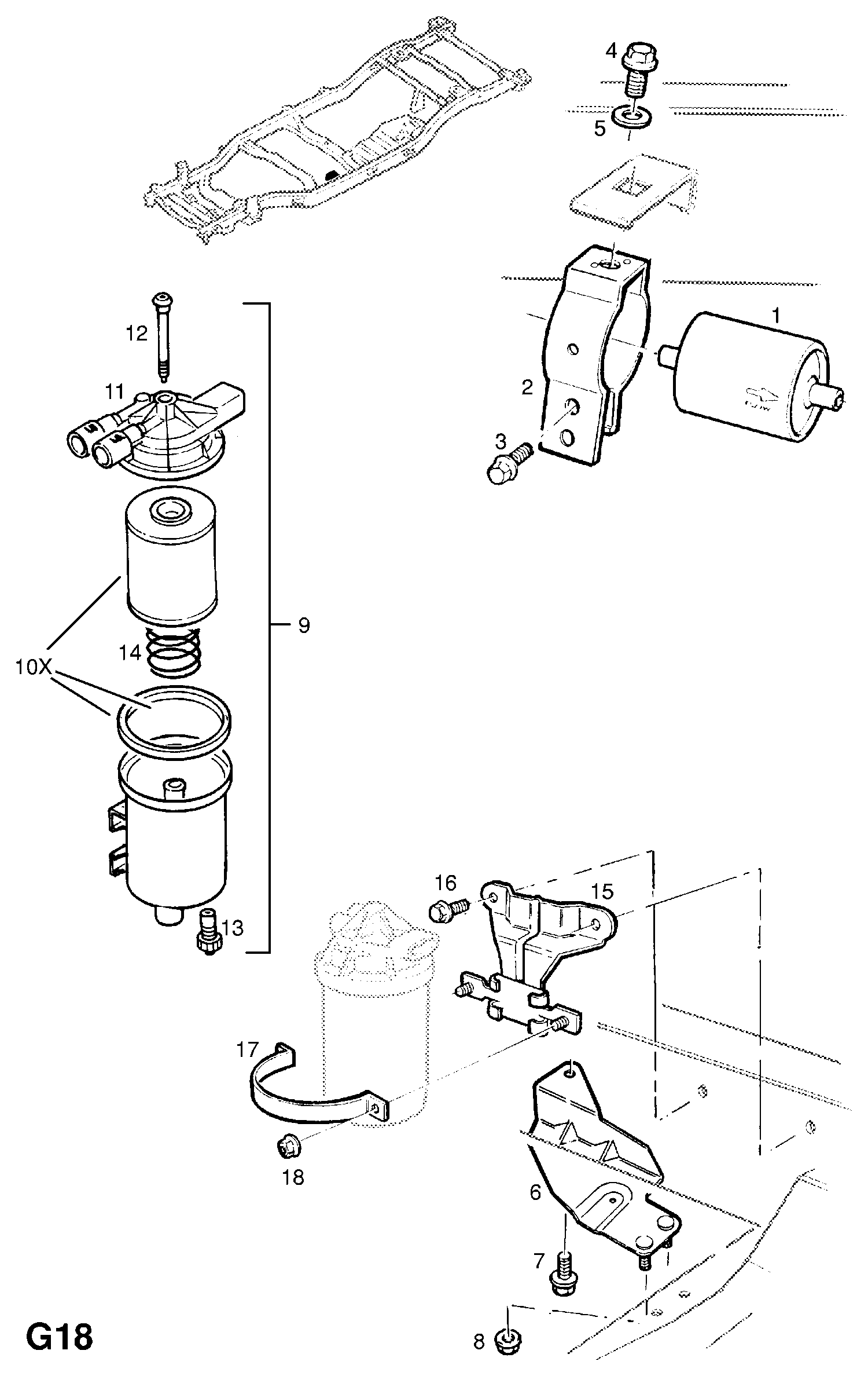 Vauxhall 818531 - Filtru combustibil parts5.com