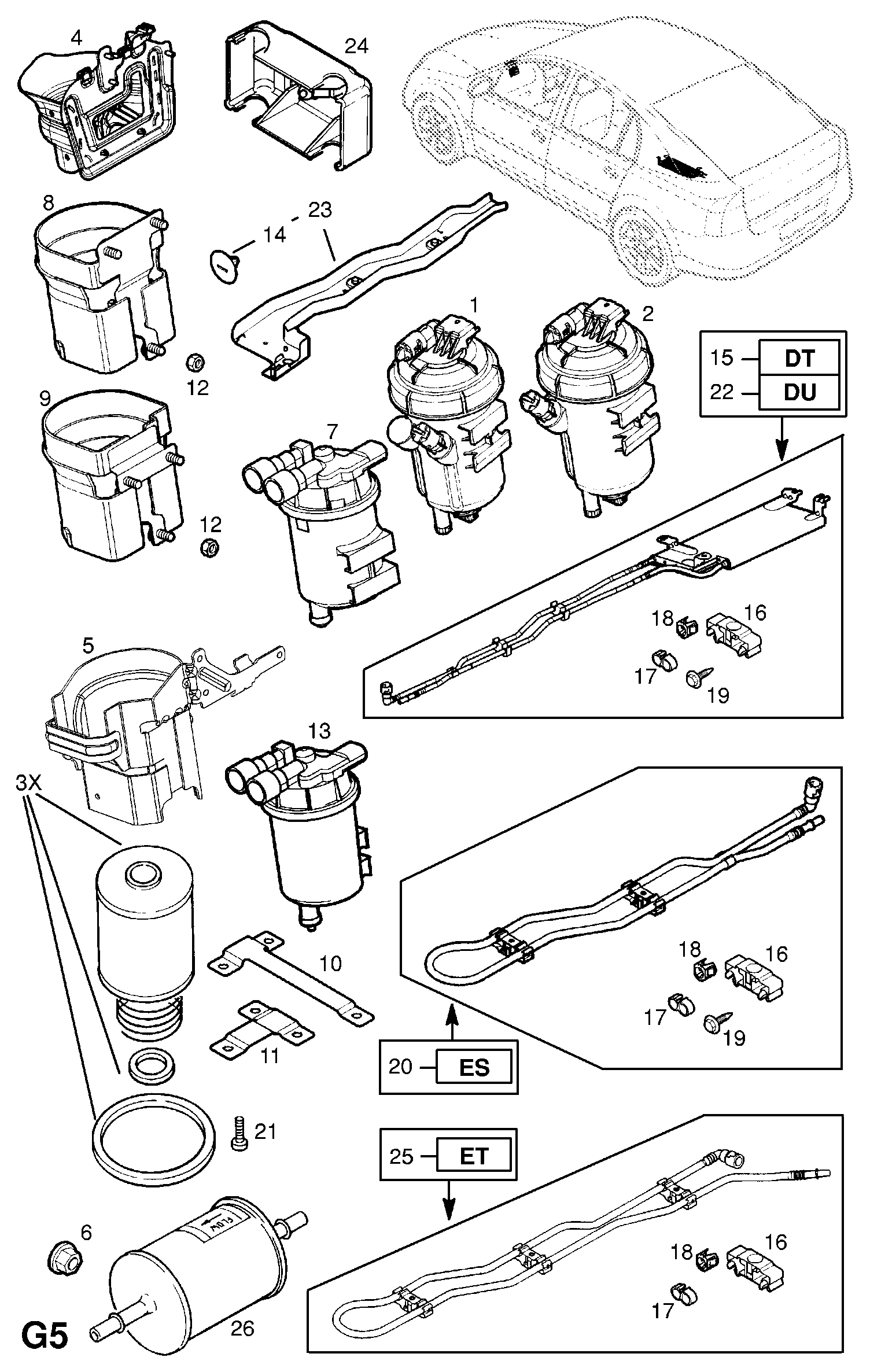 Vauxhall 813037 - Filtro combustible parts5.com