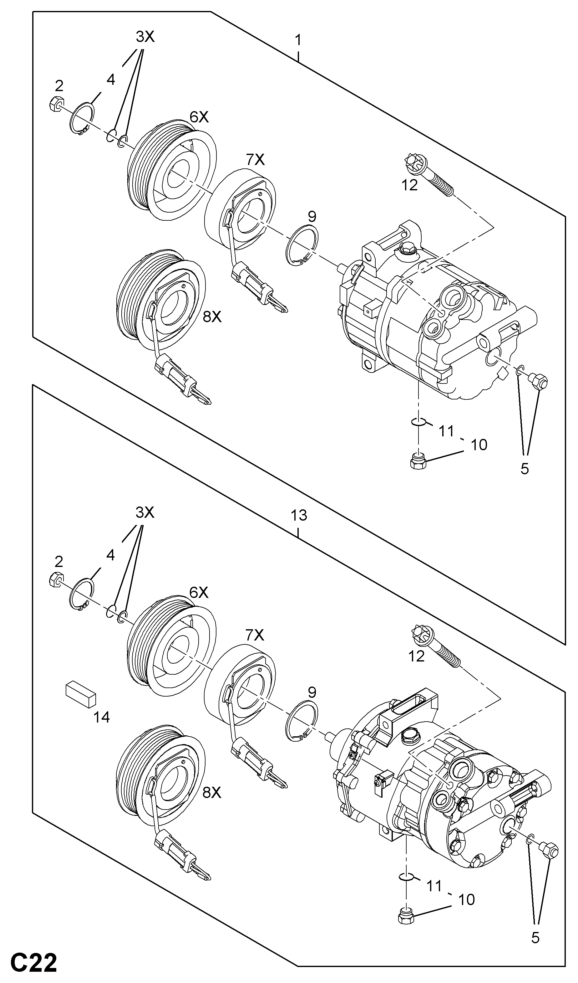 Opel 6854105 - Συμπιεστής, συστ. κλιματισμού parts5.com