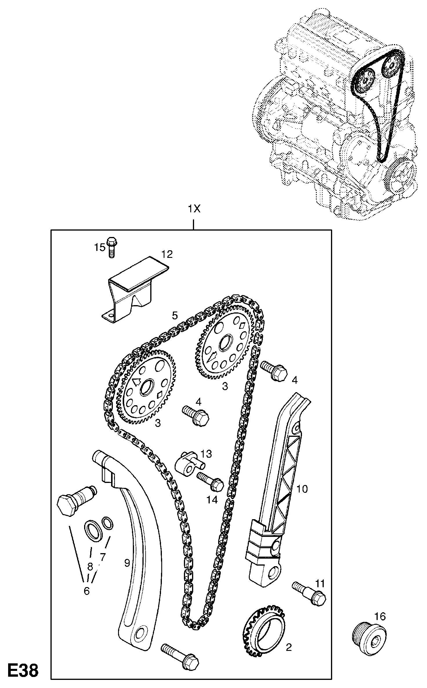 Opel 636550 - Timing Chain Kit parts5.com