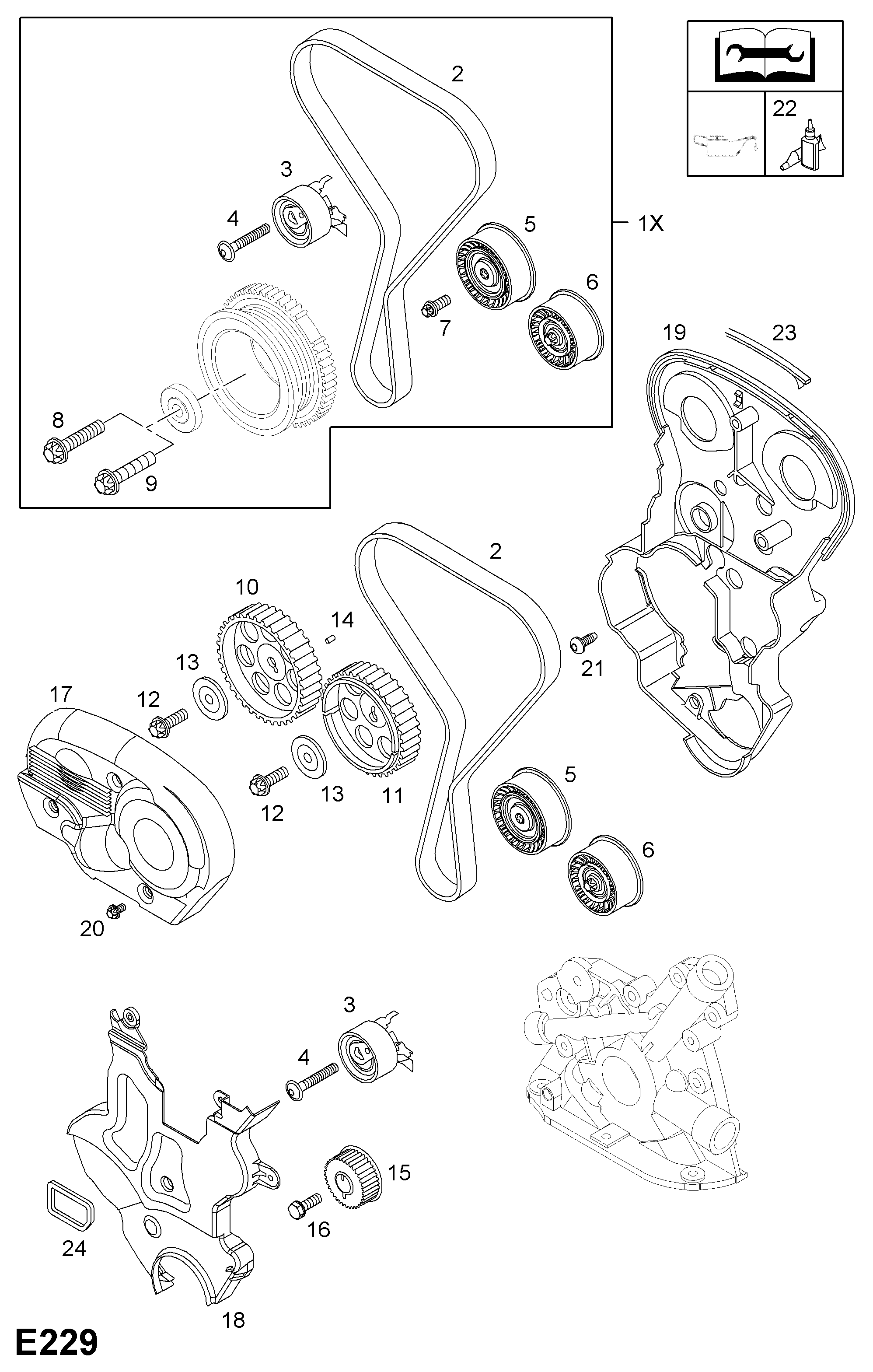 Vauxhall 5636740 - Vodné čerpadlo + sada ozubeného remeňa parts5.com