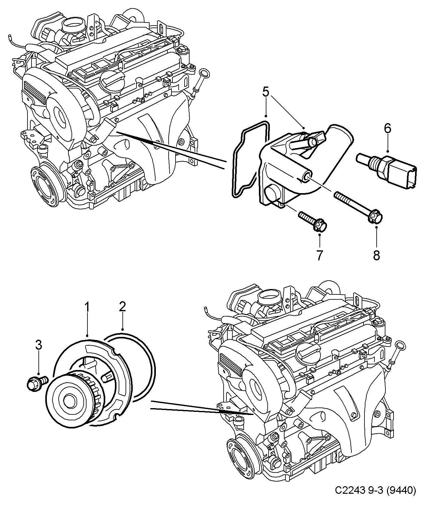 Opel 24 456 401 - Termostato, refrigerante parts5.com