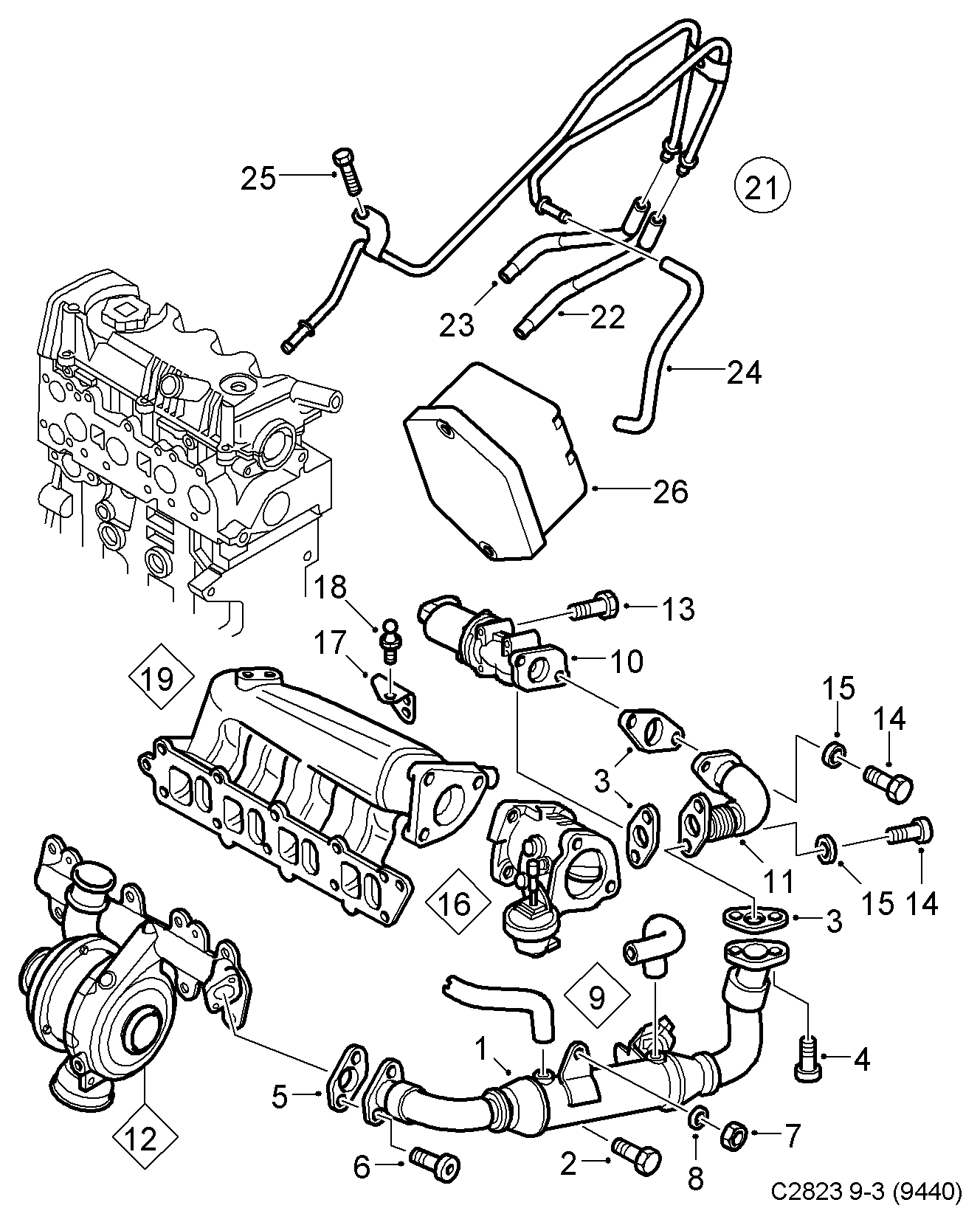 SAAB 93189082 - AGR-szelep parts5.com