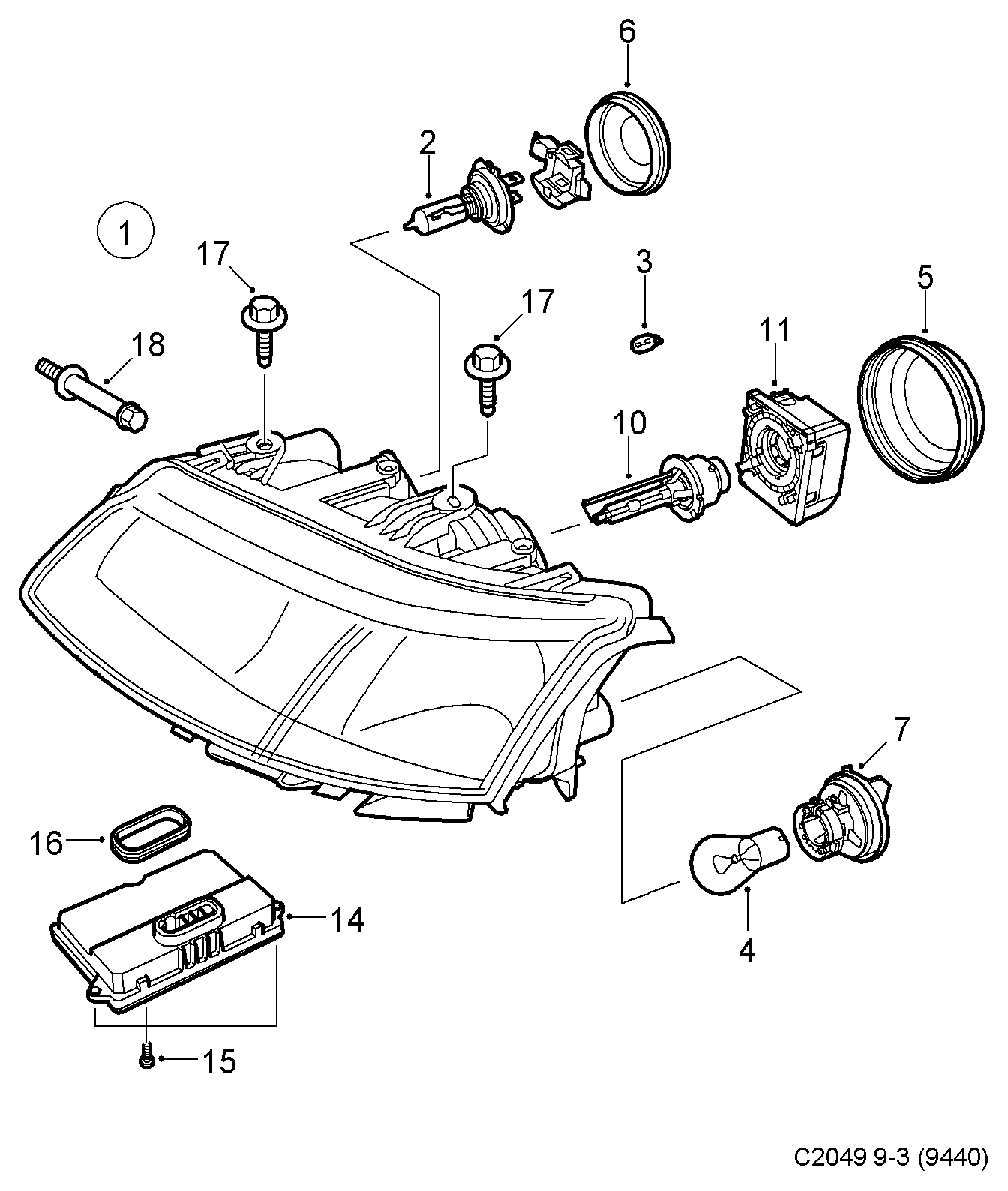 Opel 93190465 - Žárovka, světla pro denní svícení parts5.com