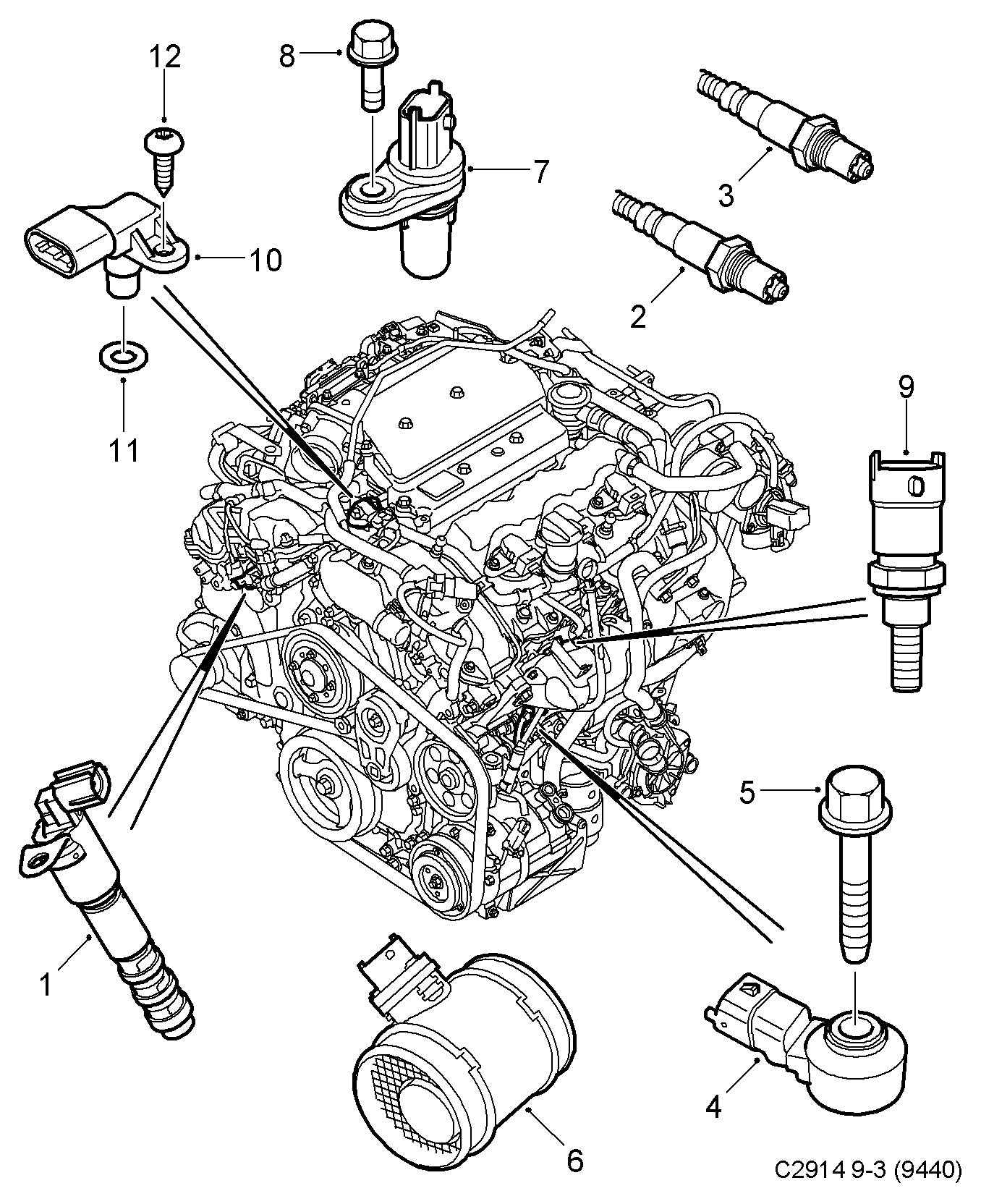 SAAB 12 566 778 - Sensor, temperatura del refrigerante parts5.com