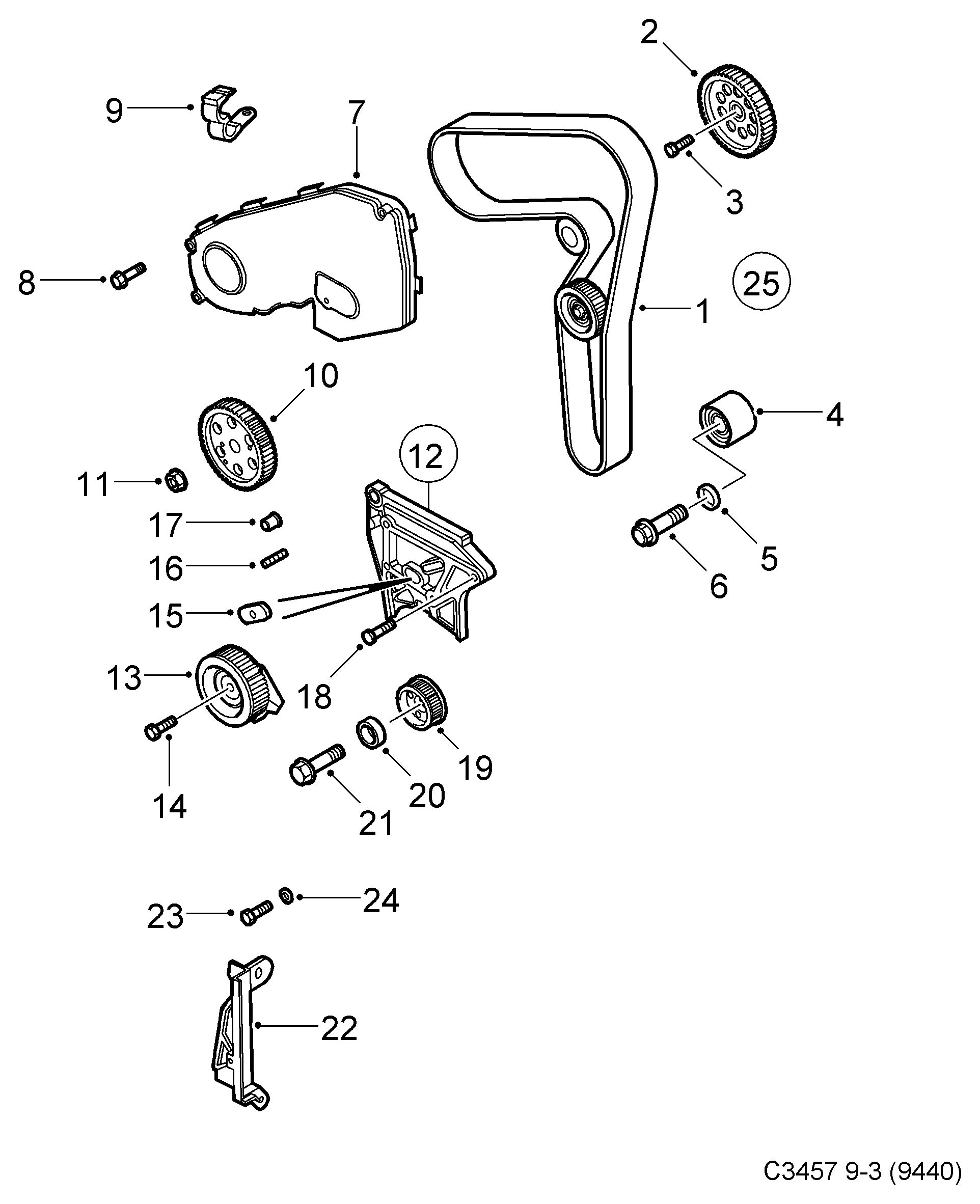 Opel 93186866 - Komplet zupčastog kaiša parts5.com