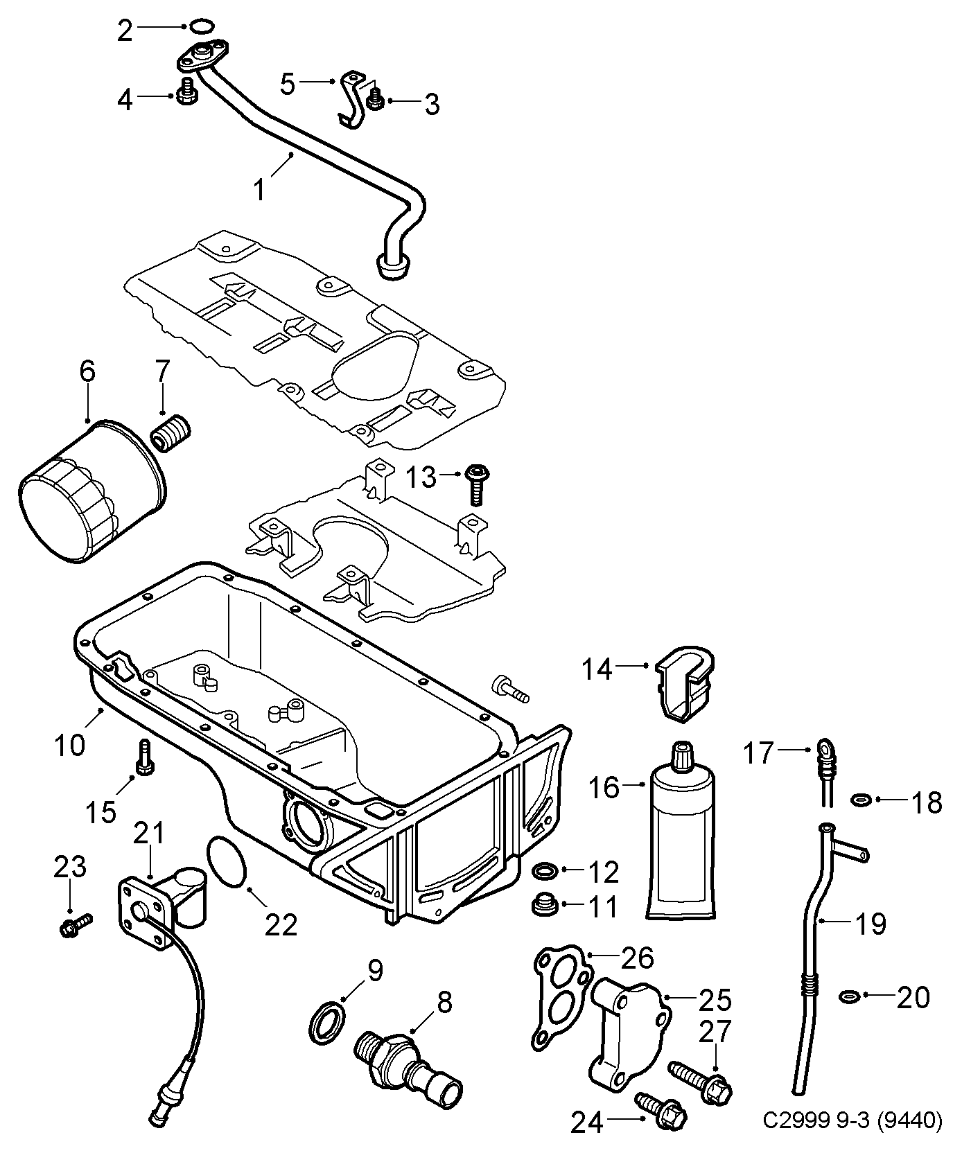 SAAB 93178952 - Filtru ulei parts5.com