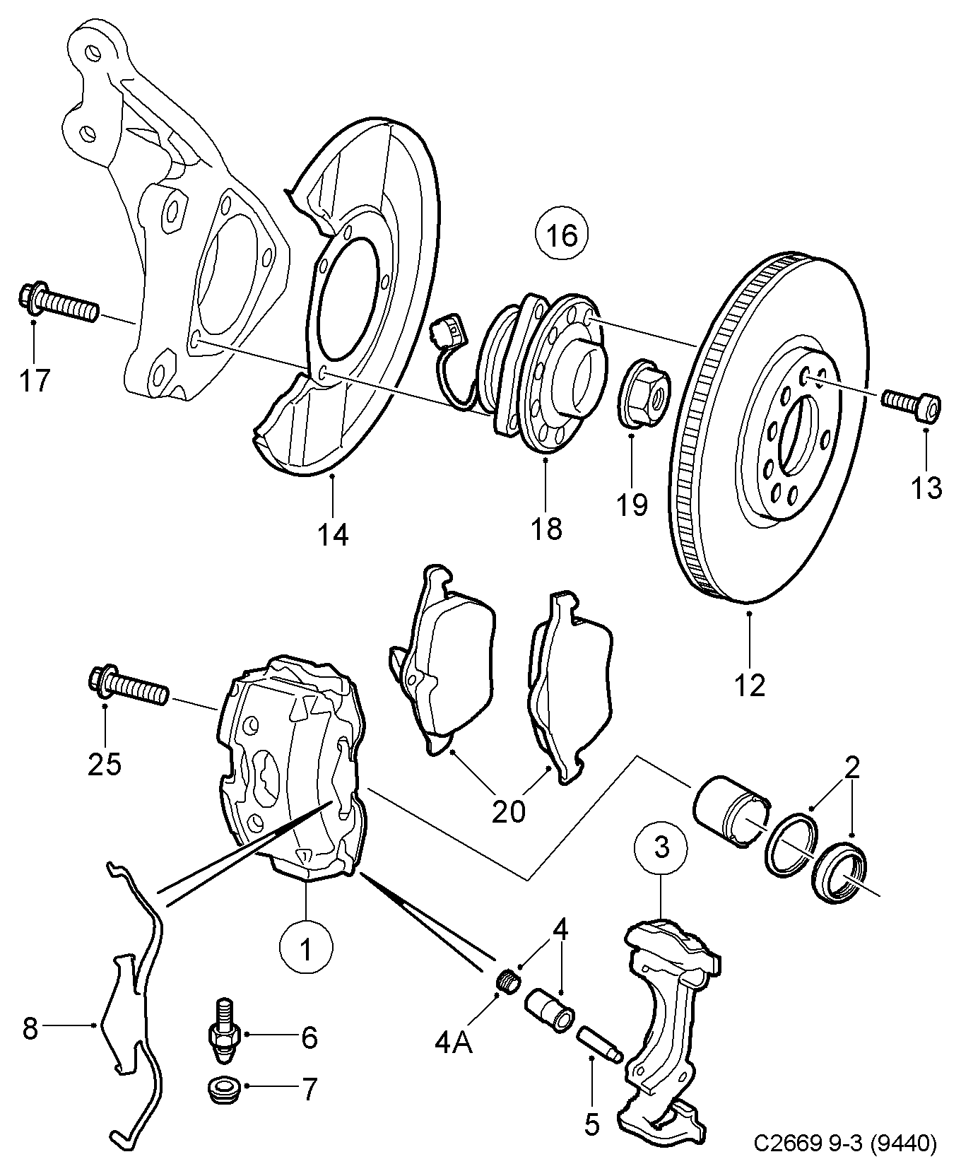 DAEWOO 90510227 - Set bucsi de ghidaj, etrier frana parts5.com