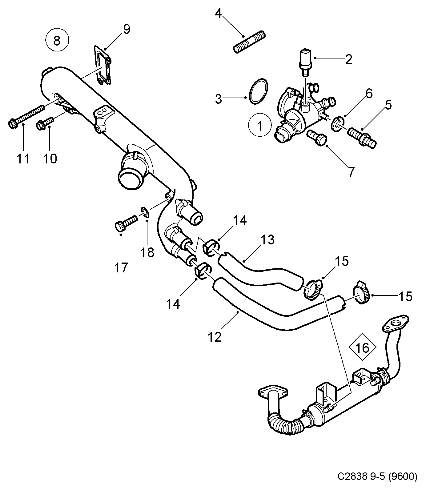 Vauxhall 93184155 - Soğutucu akışkan sıcaklık sensörü parts5.com