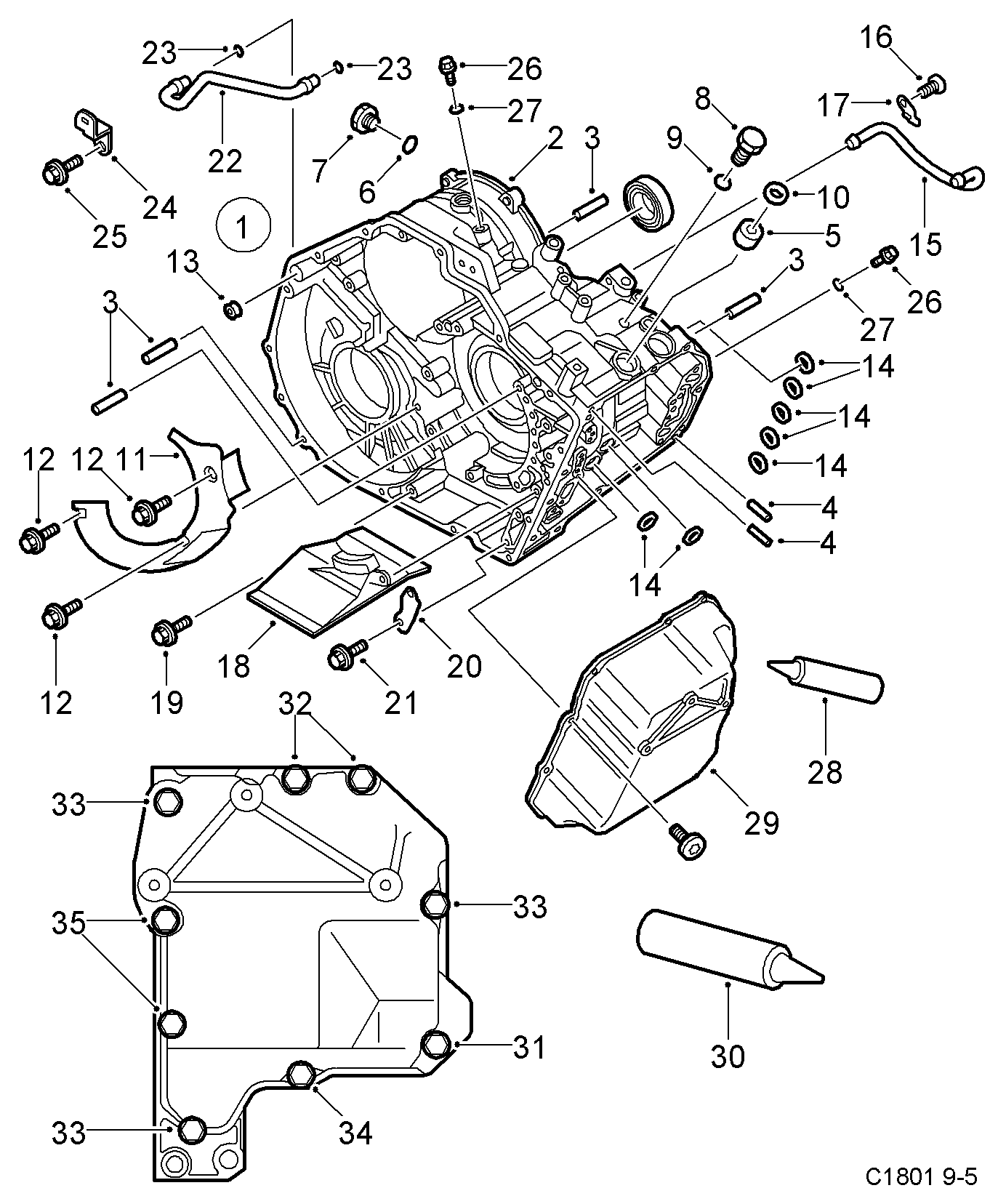 SAAB 5441506 - Filtro hidráulico, transmisión automática parts5.com