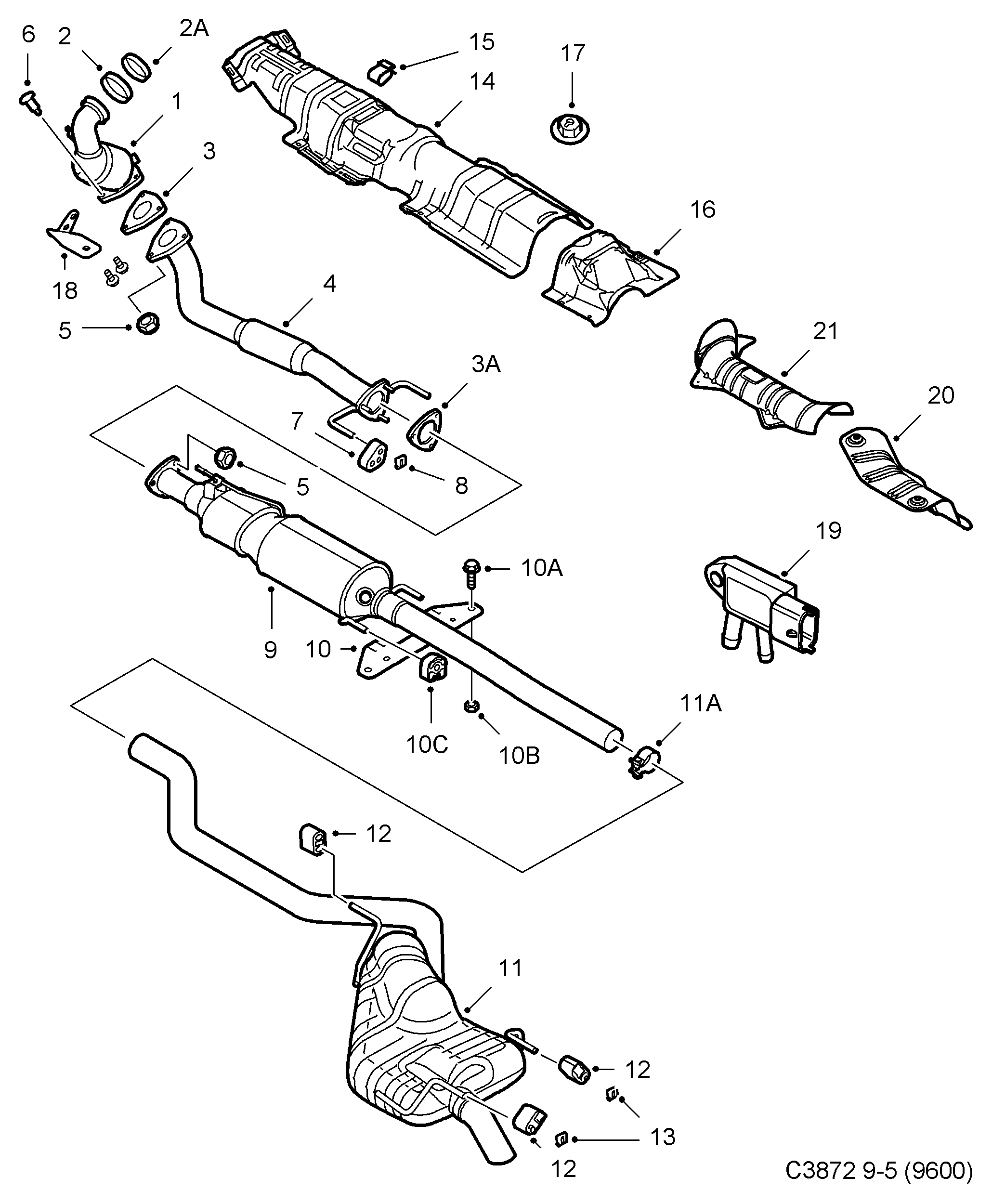 Vauxhall 55187592 - Garnitura, racord evacuare parts5.com