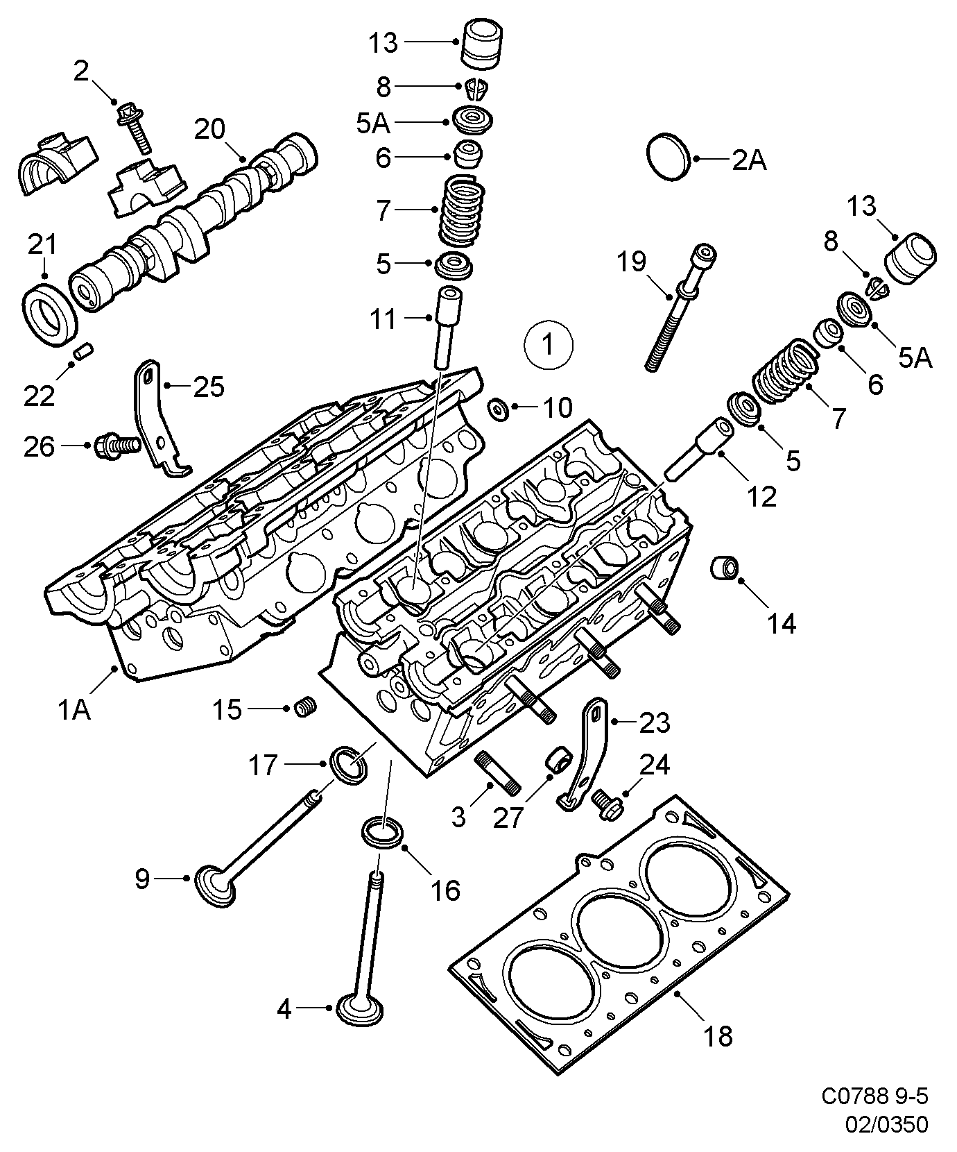 SAAB 45 00 898 - Etansare, supape parts5.com