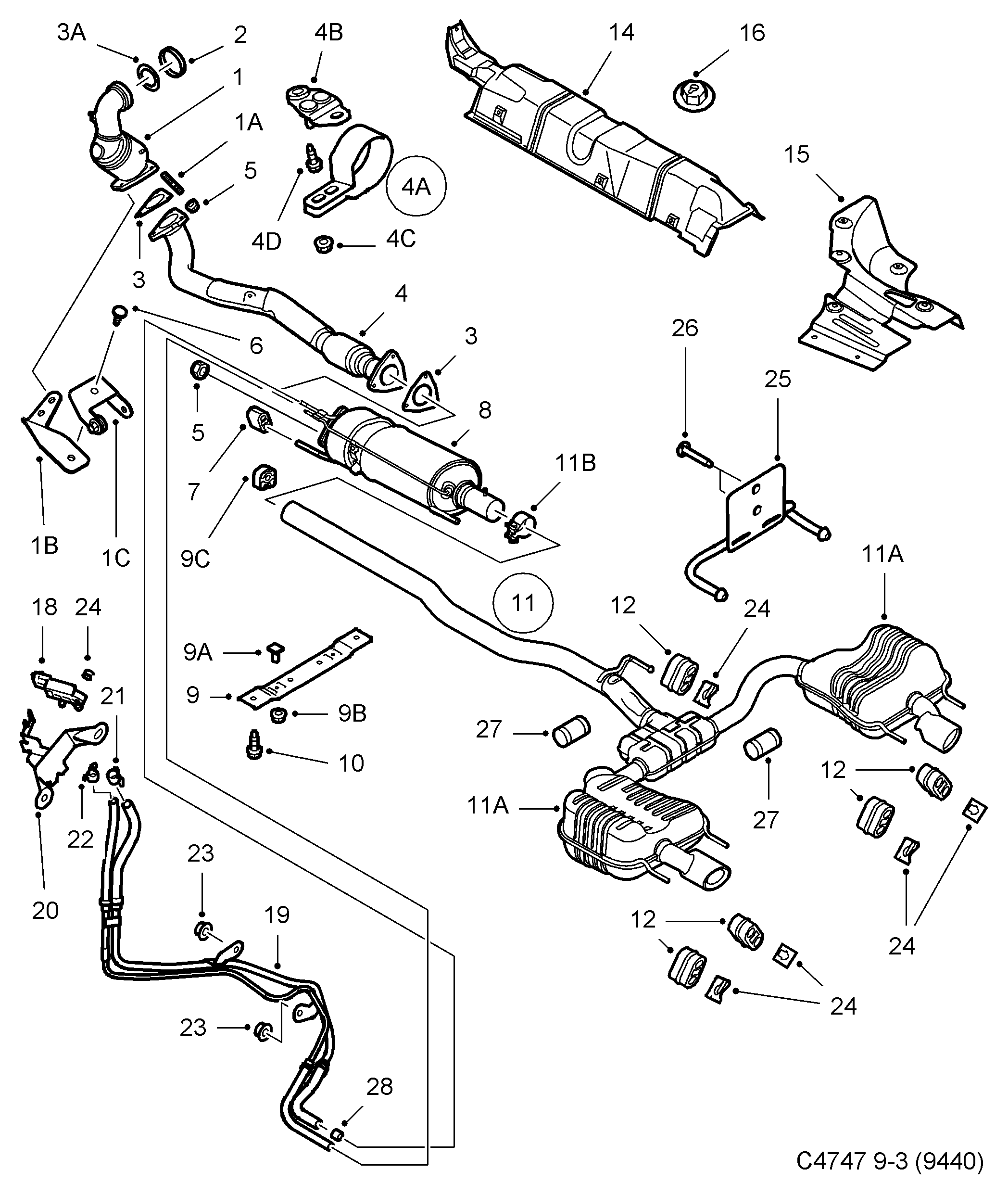 Cadillac 93187247 - Czujnik, ciśnienie spalin parts5.com