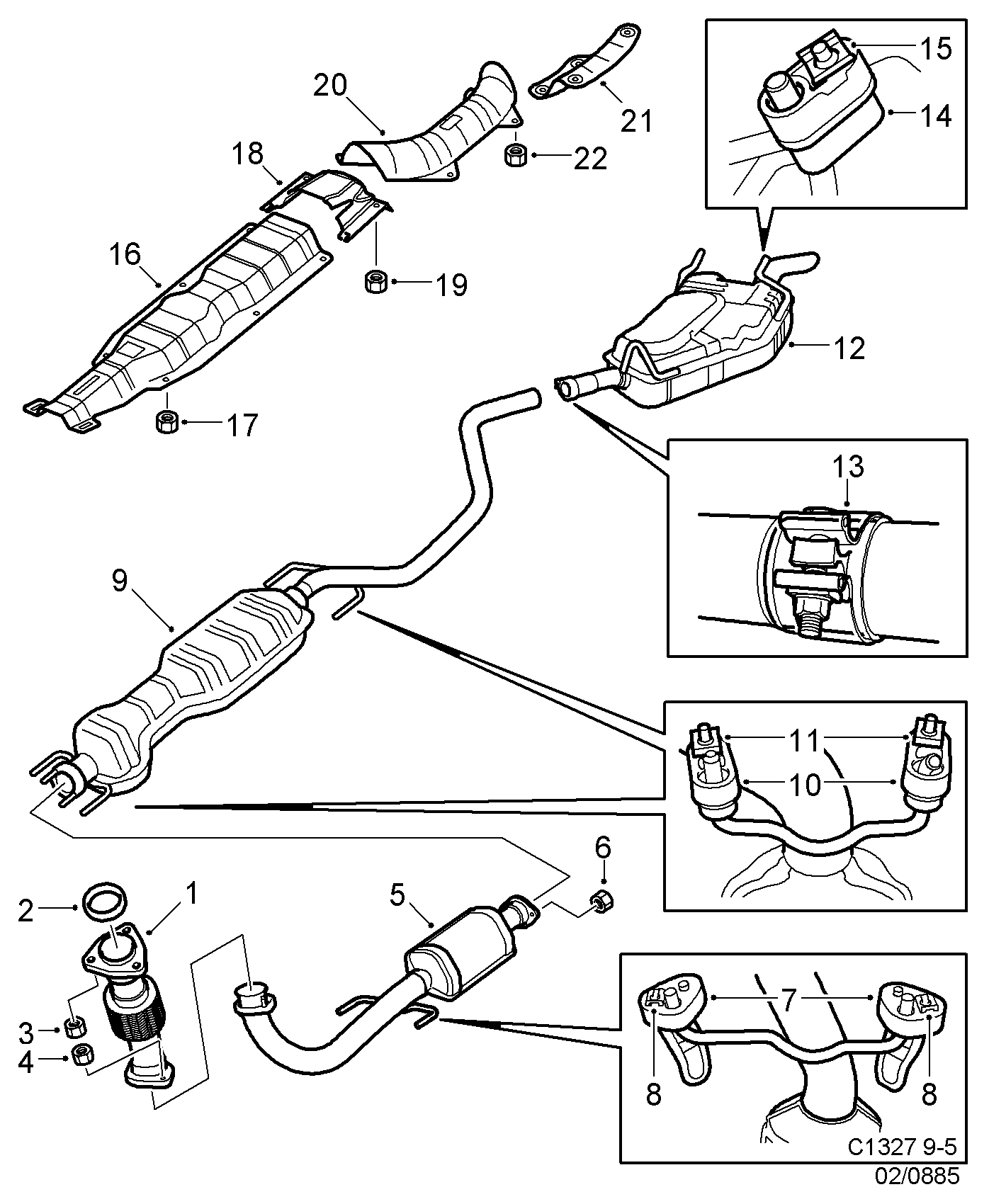 SAAB 7519432 - Nut, exhaust manifold parts5.com