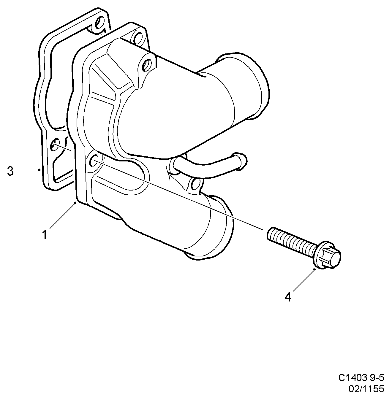 SAAB 95 43 802 - Tunnistin, jäähdytysnesteen lämpötila parts5.com