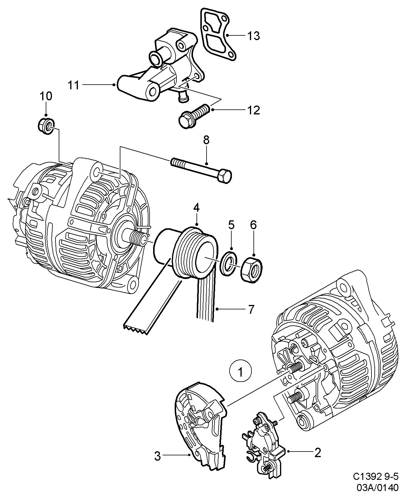 Opel 5353552 - Generaatori pingeregulaator parts5.com