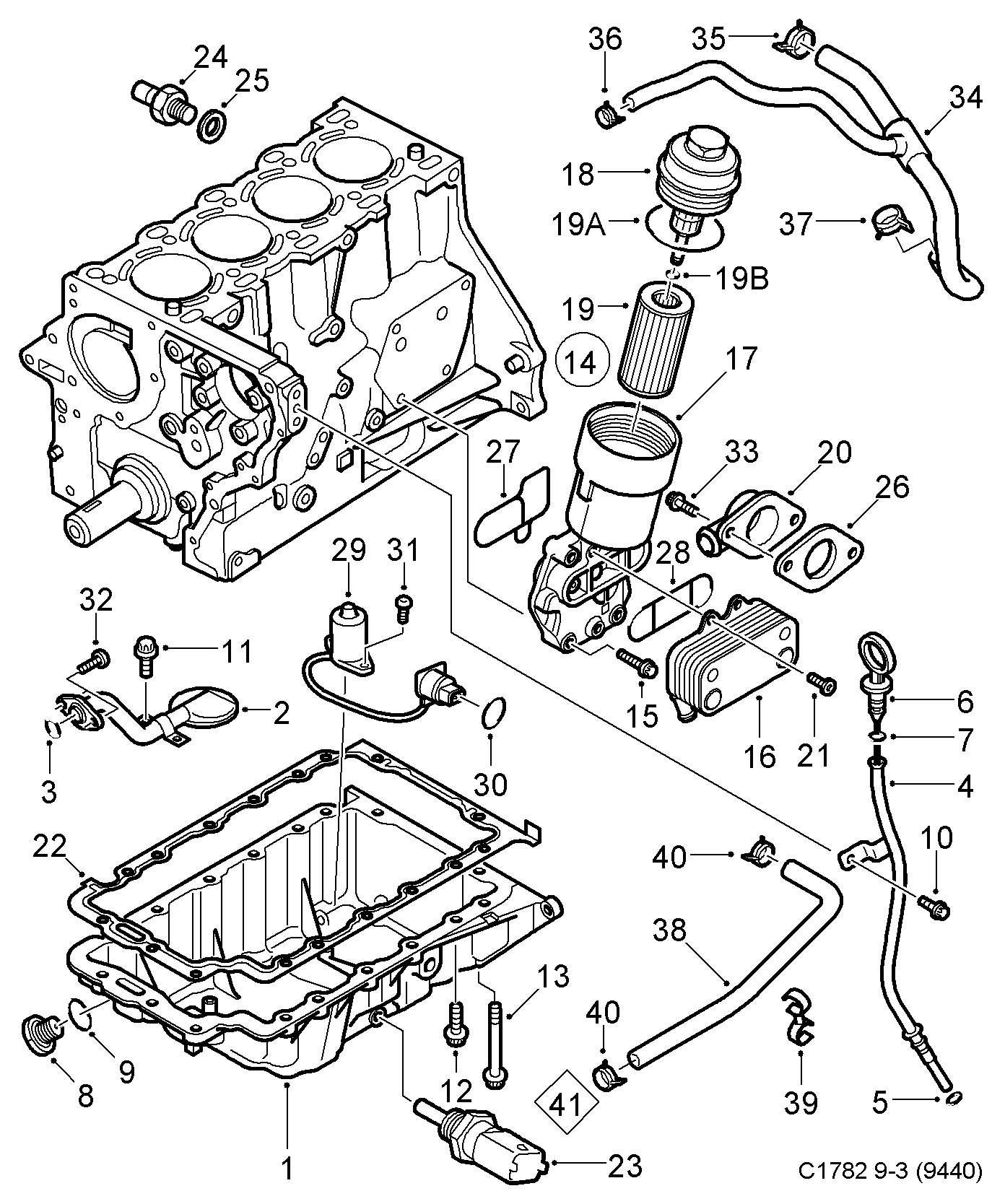 SAAB 90569684 - Sender Unit, oil pressure parts5.com