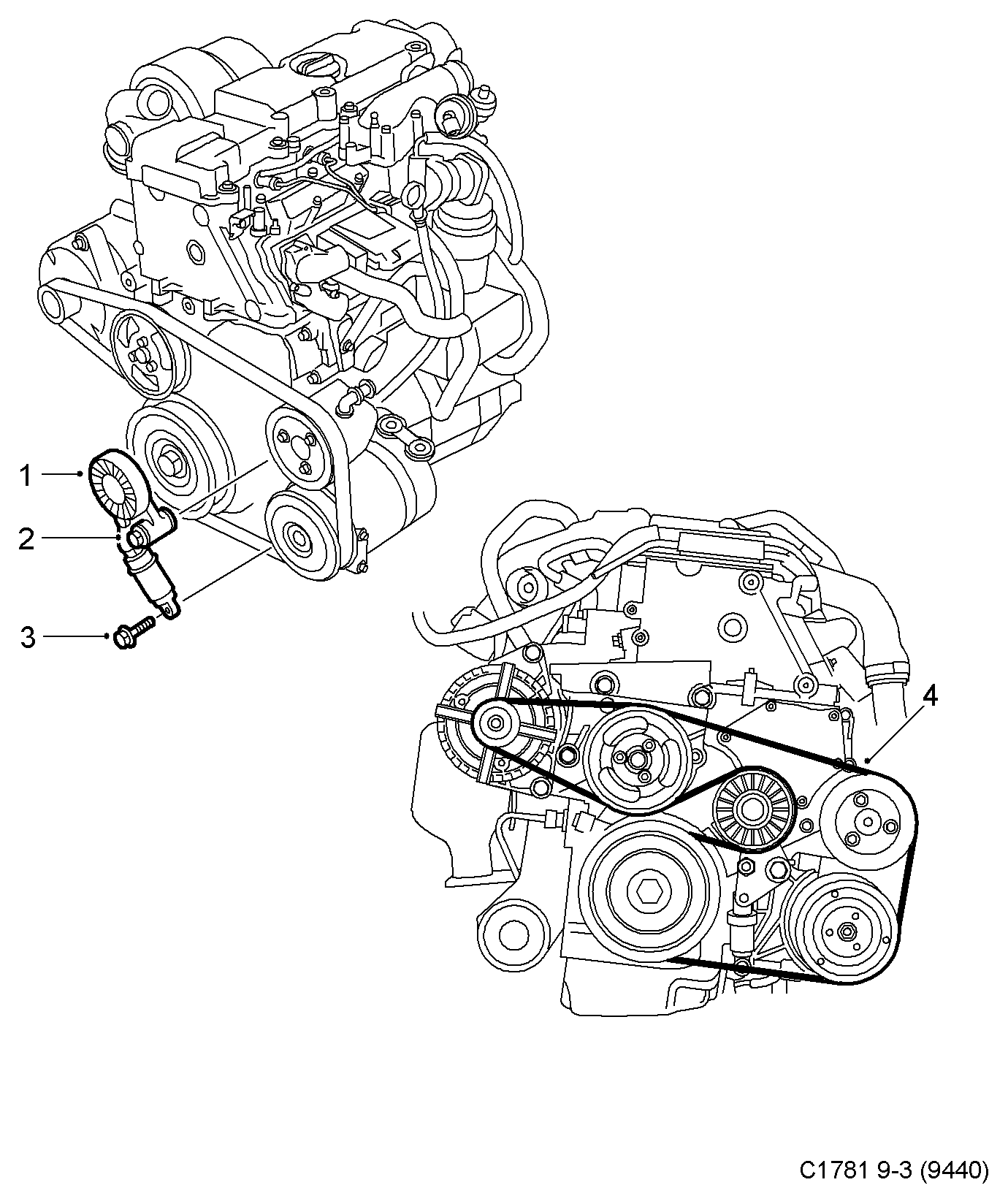 SAAB 9180809 - Polea inversión / guía, correa poli V parts5.com