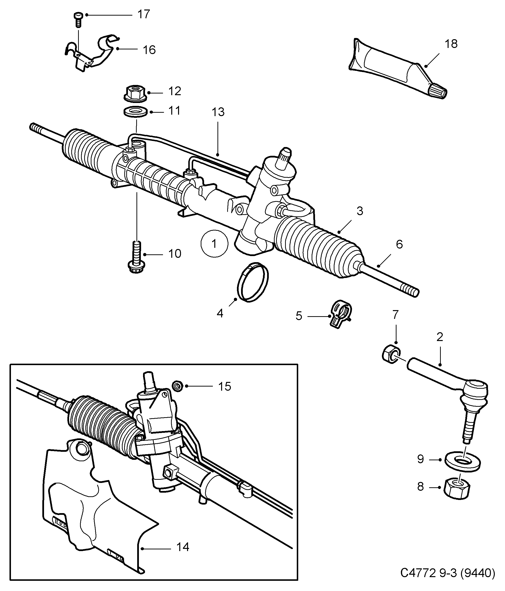 Vauxhall 93191672 - Articulatie axiala, cap de bara parts5.com