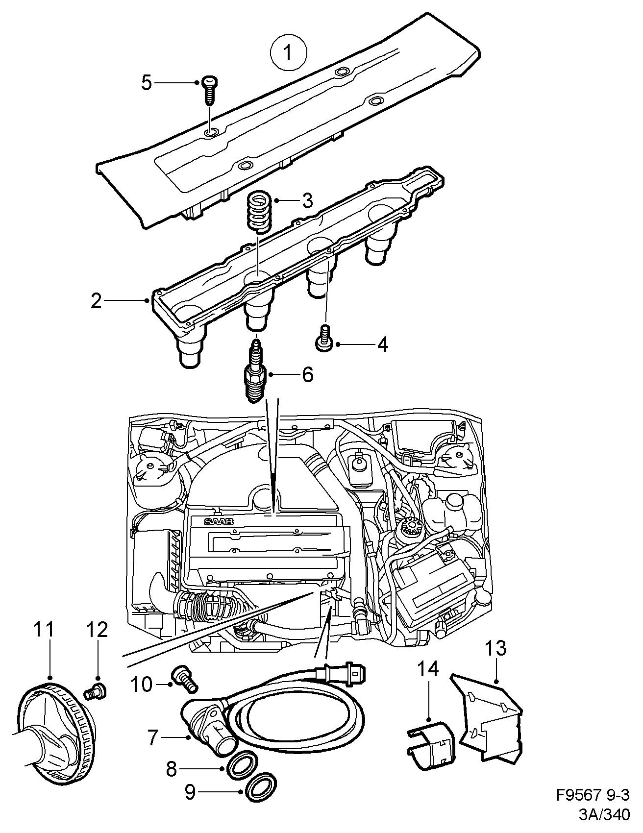 SAAB 42 27 203 - Senzor impulsuri, arbore cotit parts5.com