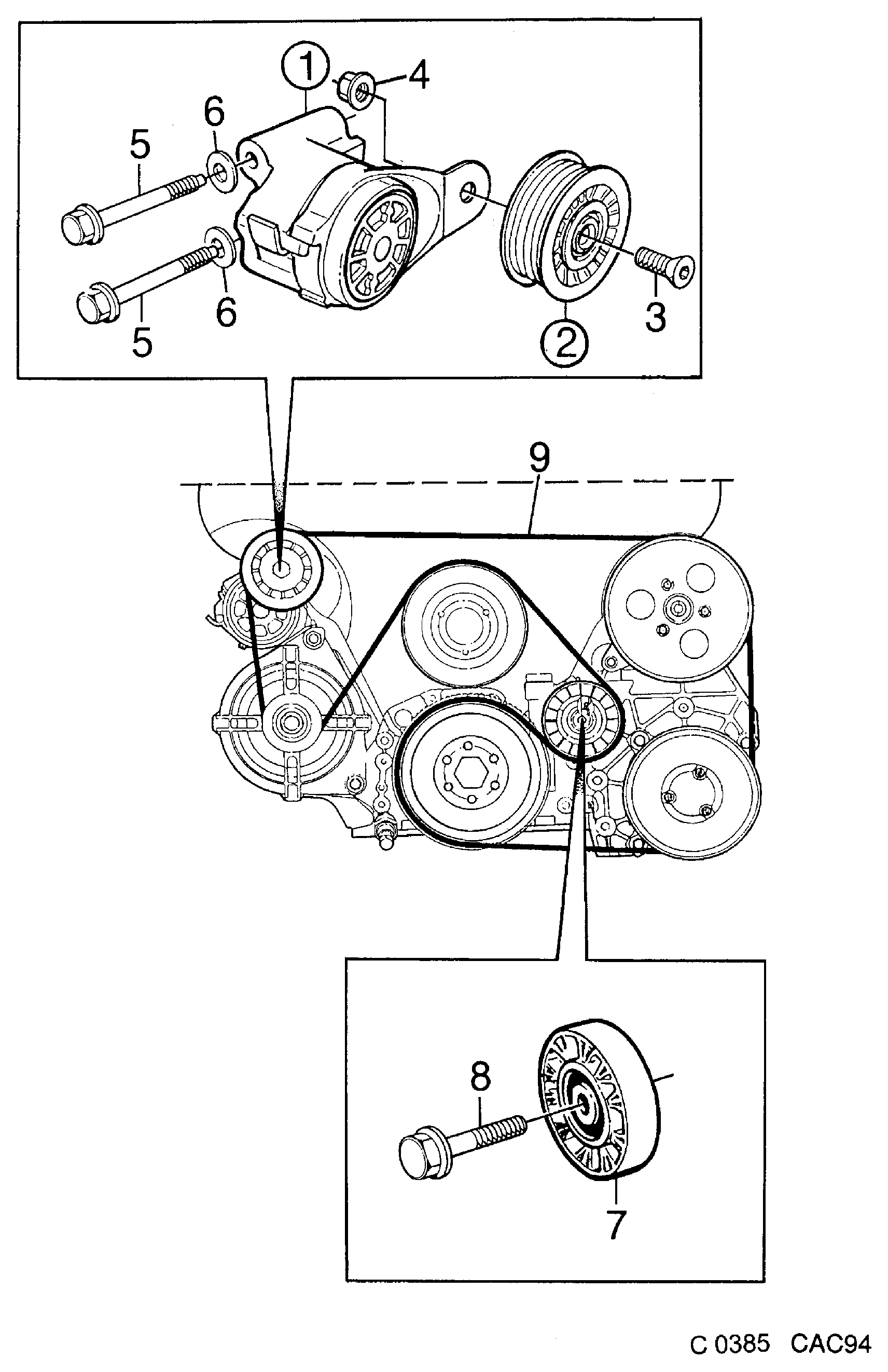 SAAB 4395463 - Hosszbordás szíj parts5.com